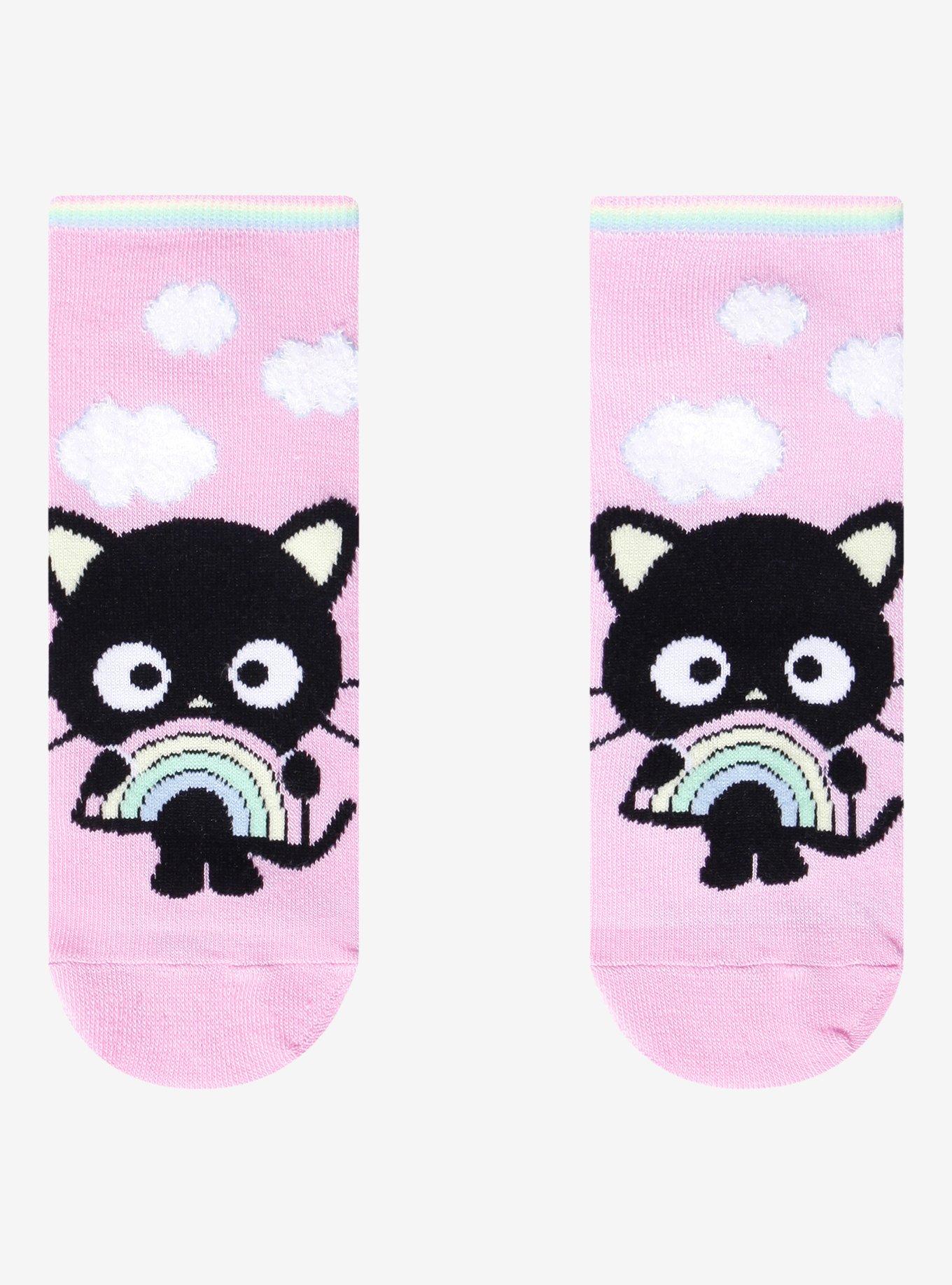 Chococat Pastel Rainbow Clouds No-Show Socks, , hi-res