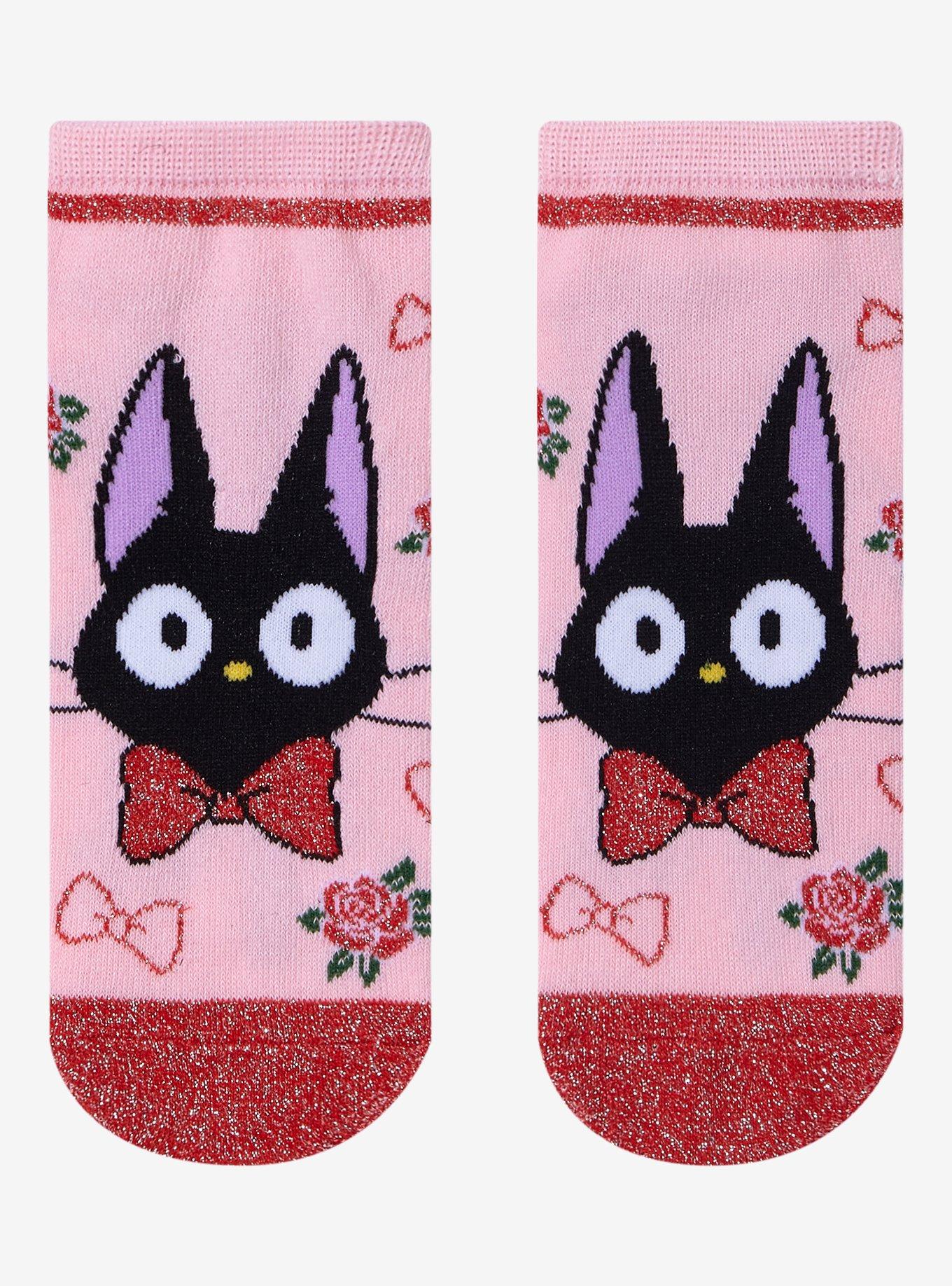 Studio Ghibli Kiki's Delivery Service Jiji Glitter No-Show Socks