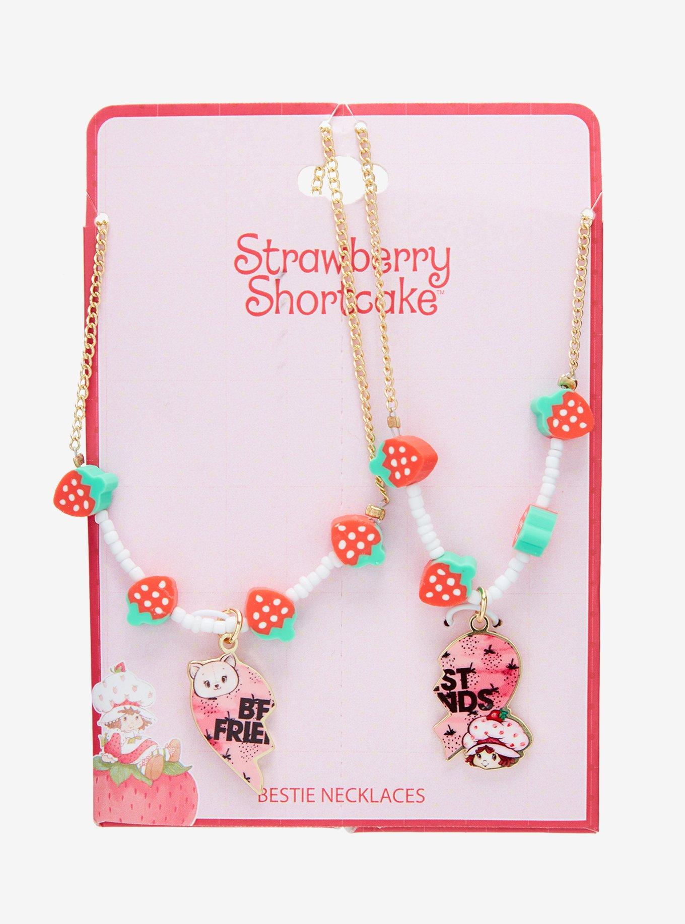 Strawberry Shortcake Heart Strawberry Best Friend Necklace Set, , hi-res