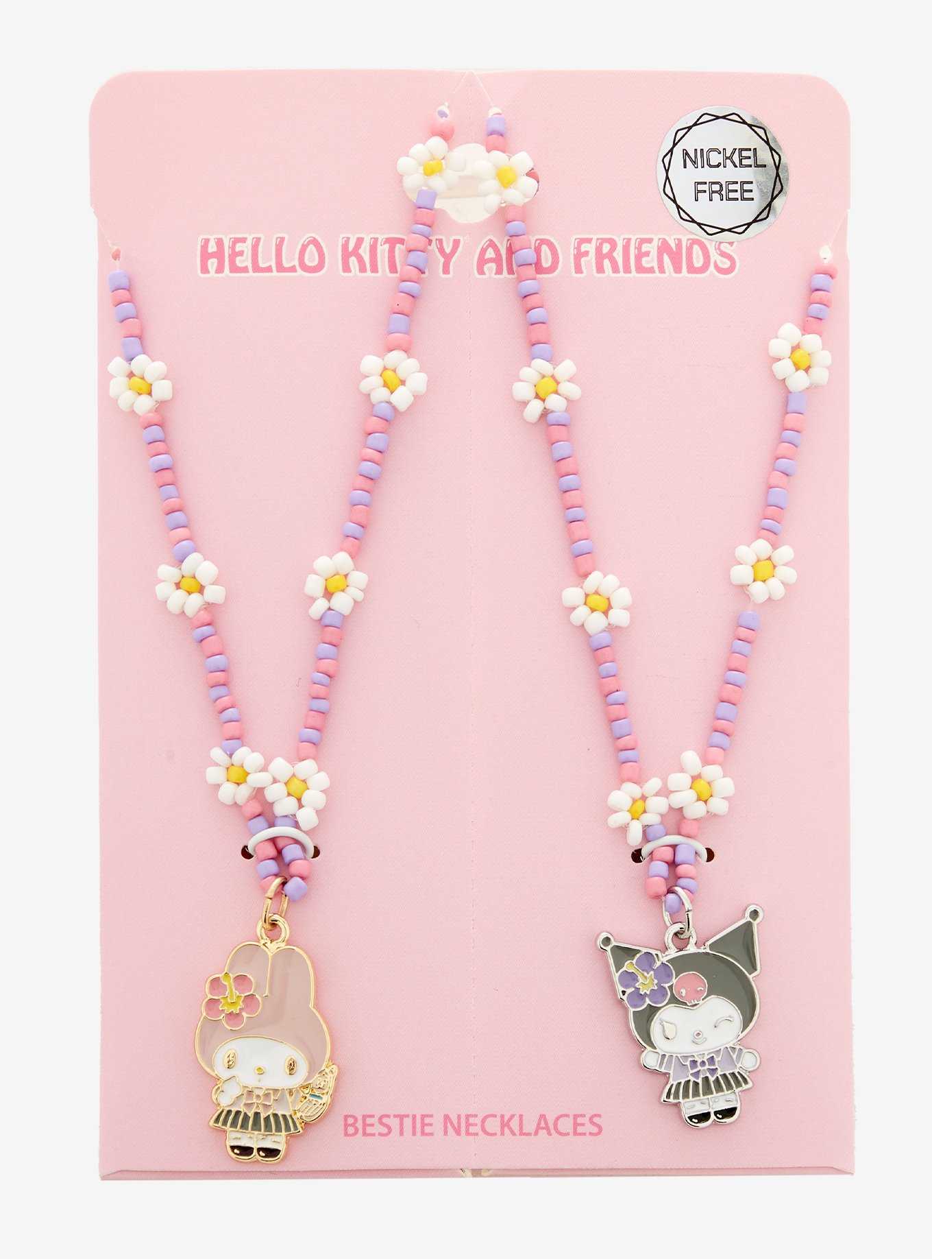 My Melody & Kuromi Kogyaru Best Friend Necklace Set, , hi-res