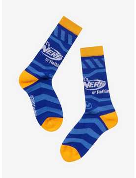 Nerf Glow-In-The-Dark Logo Crew Socks, , hi-res