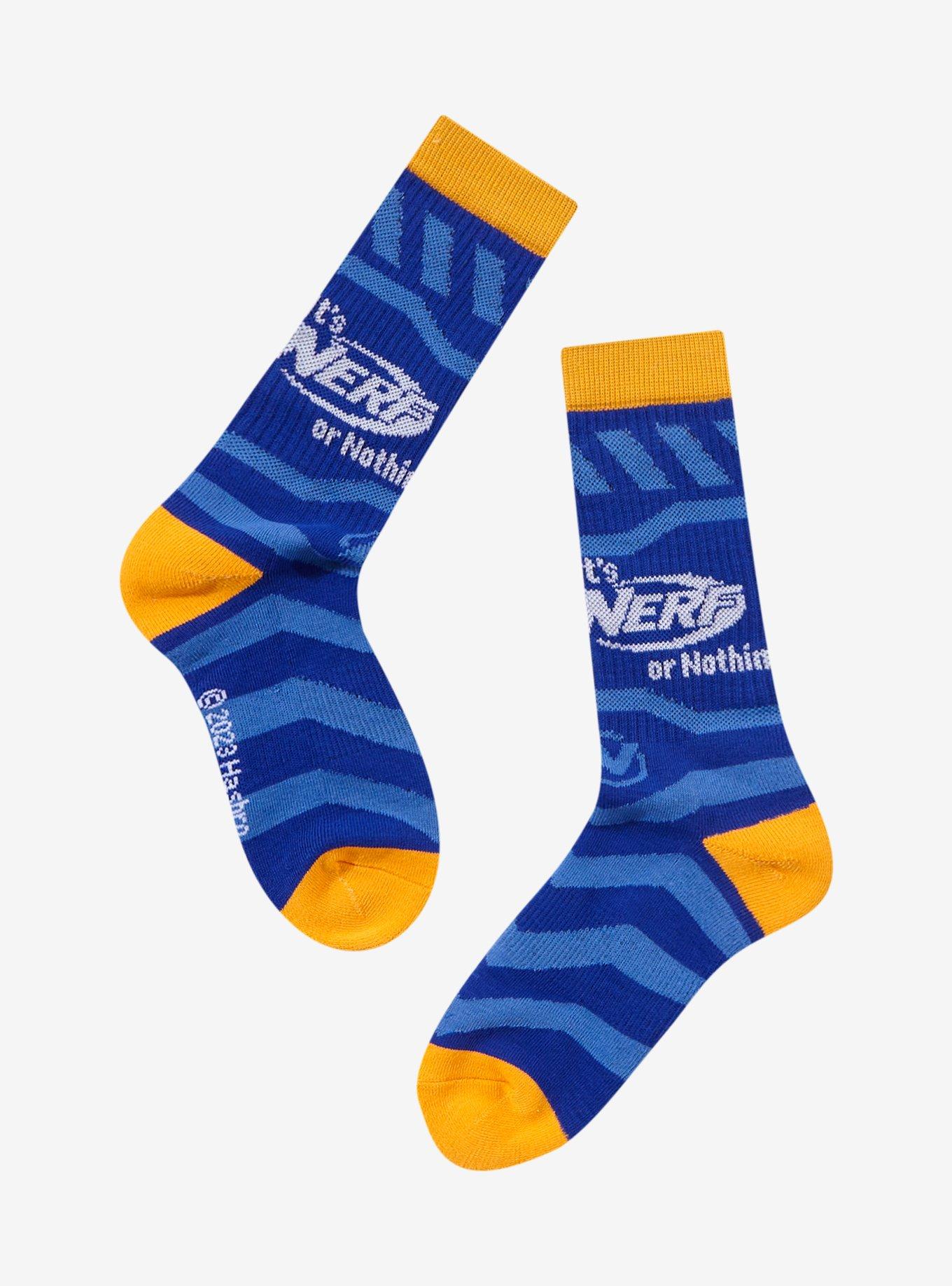 Nerf Glow-In-The-Dark Logo Crew Socks, , hi-res