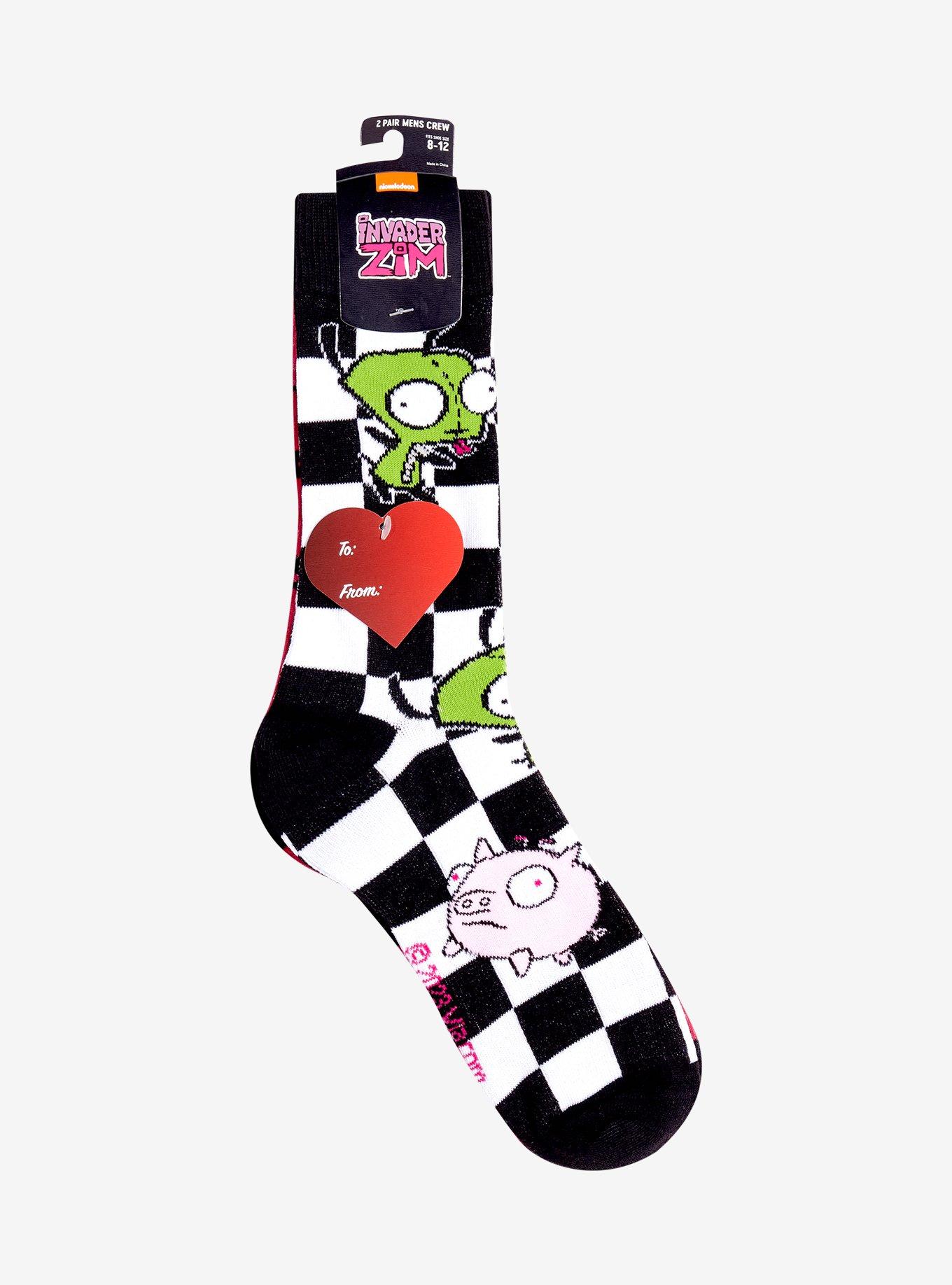 Invader Zim GIR & Pig Crew Socks 2 Pair, , hi-res