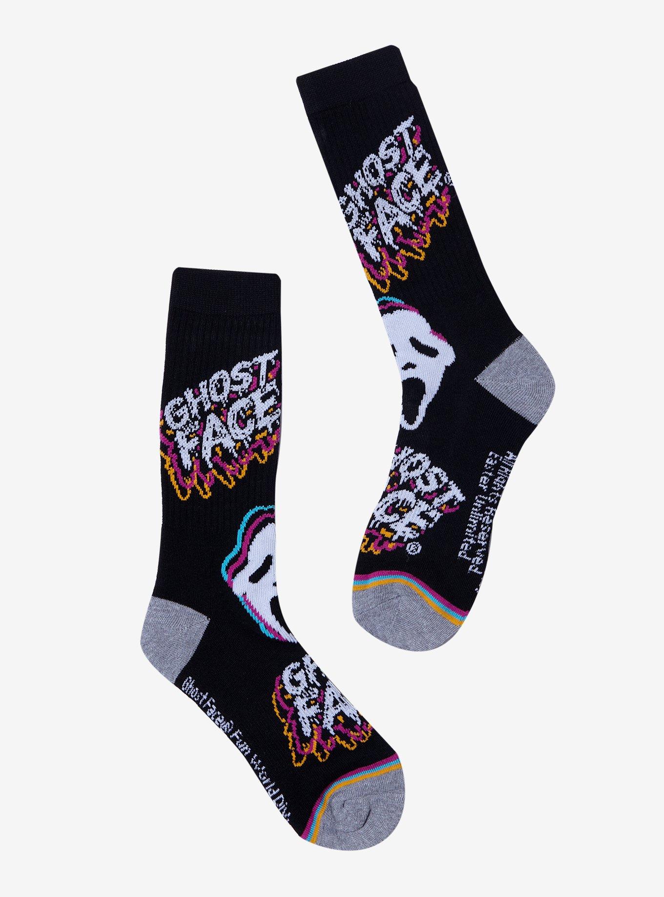 Scream Ghost Face Mask Crew Socks