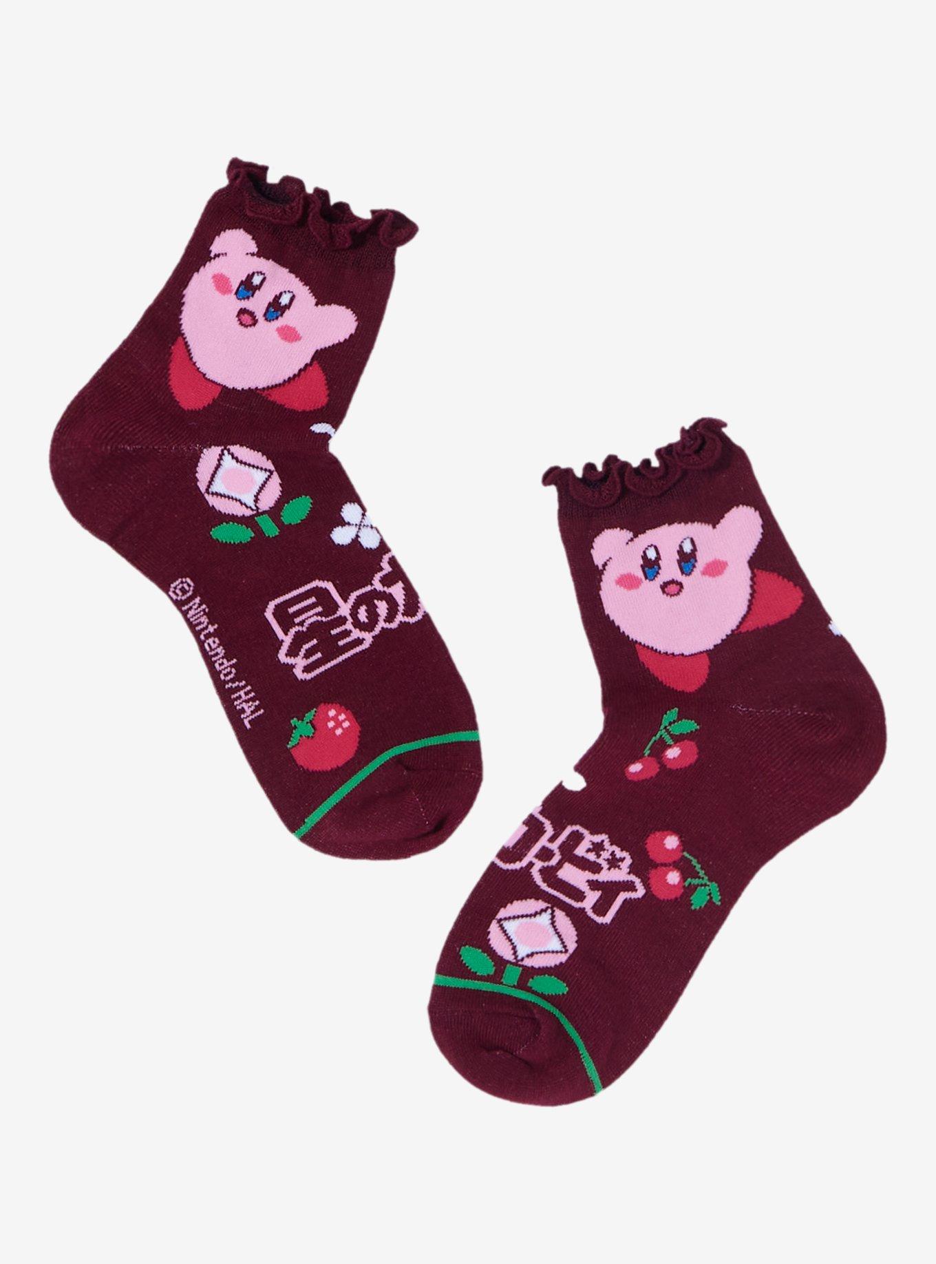 Kirby Cherry Lettuce Trim Ankle Socks