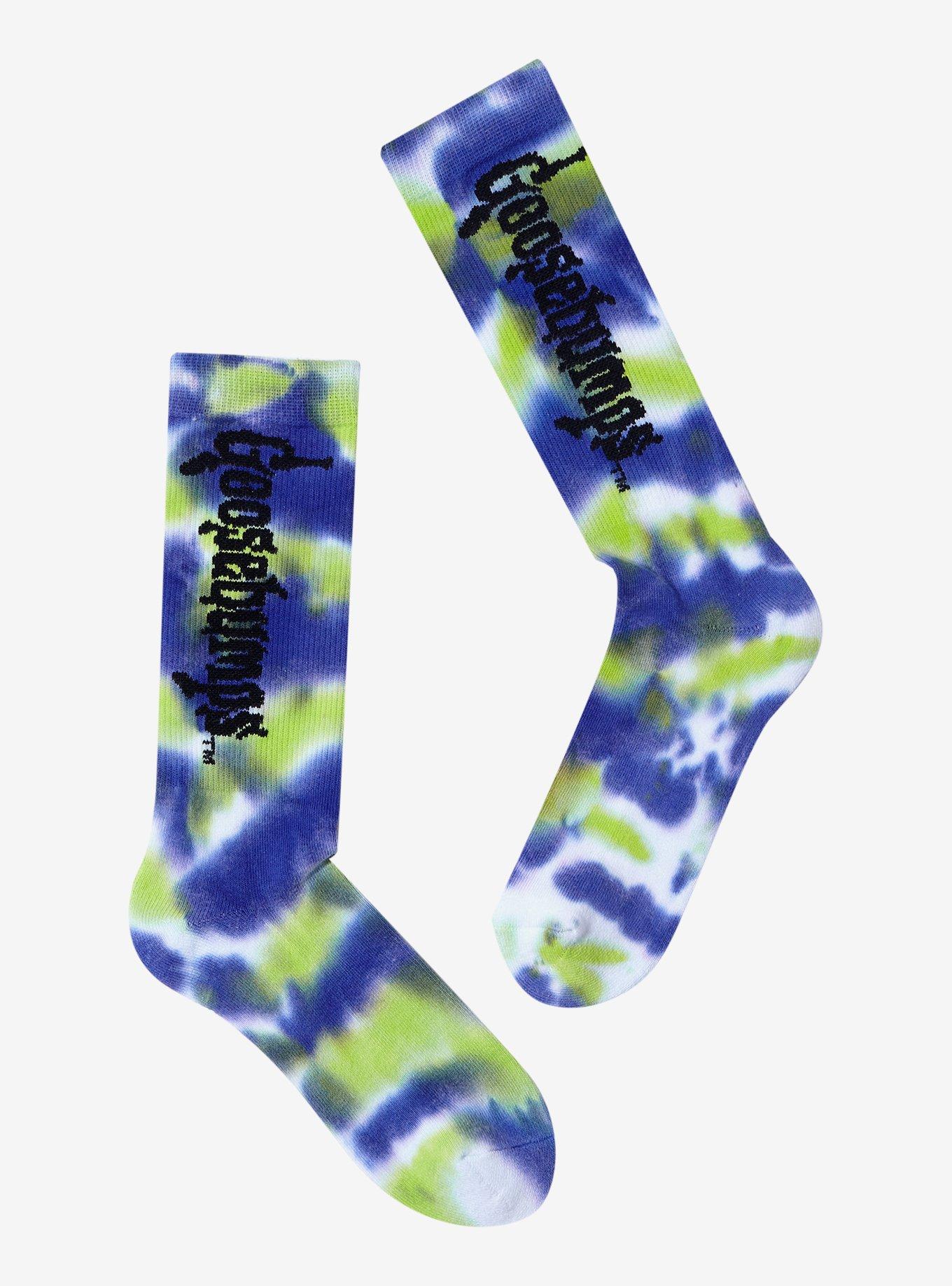 Goosebumps Logo Tie-Dye Crew Socks, , hi-res