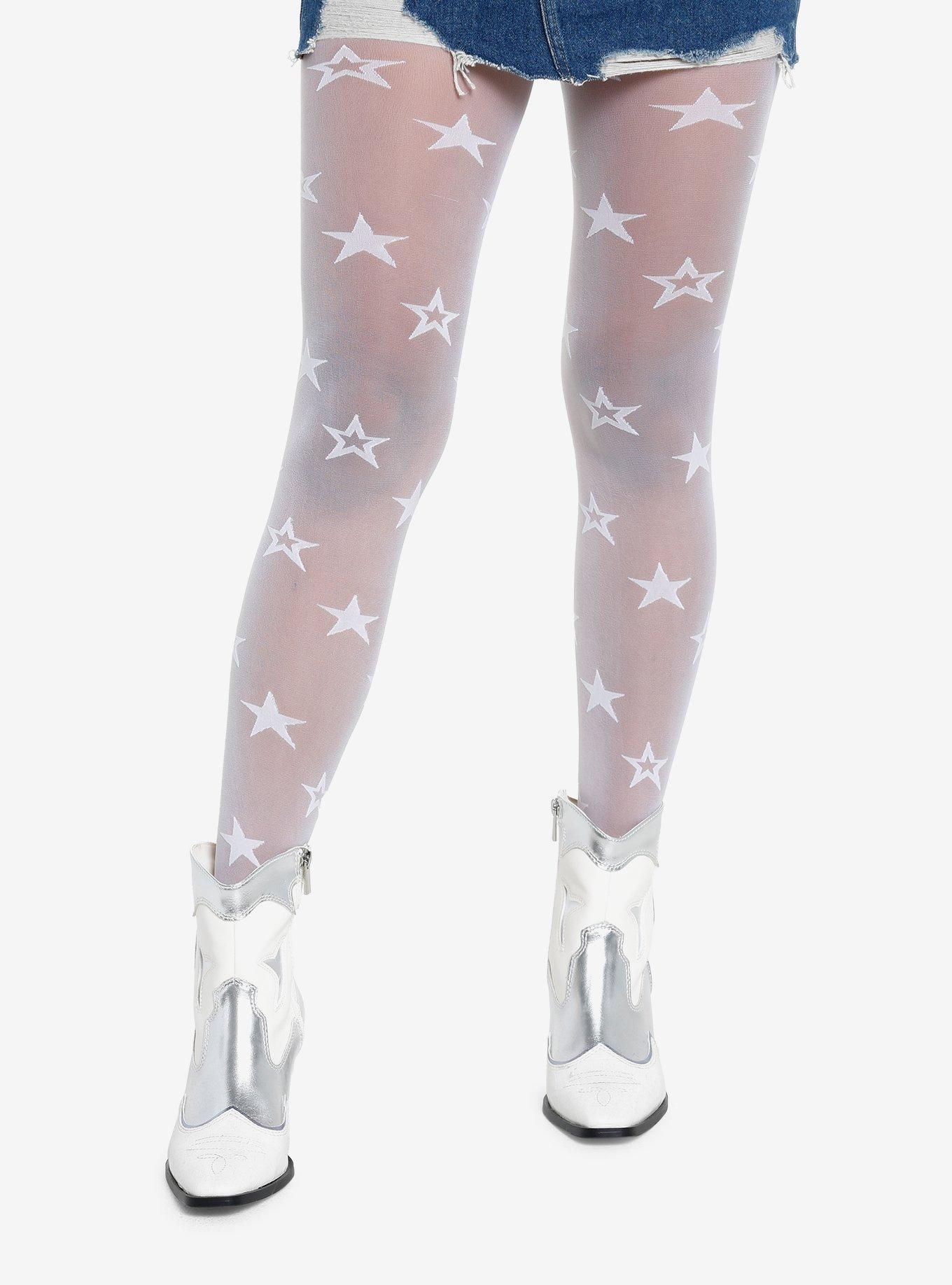 White Stars Tights