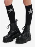 Black & Grey Star Knee-High Socks, , hi-res