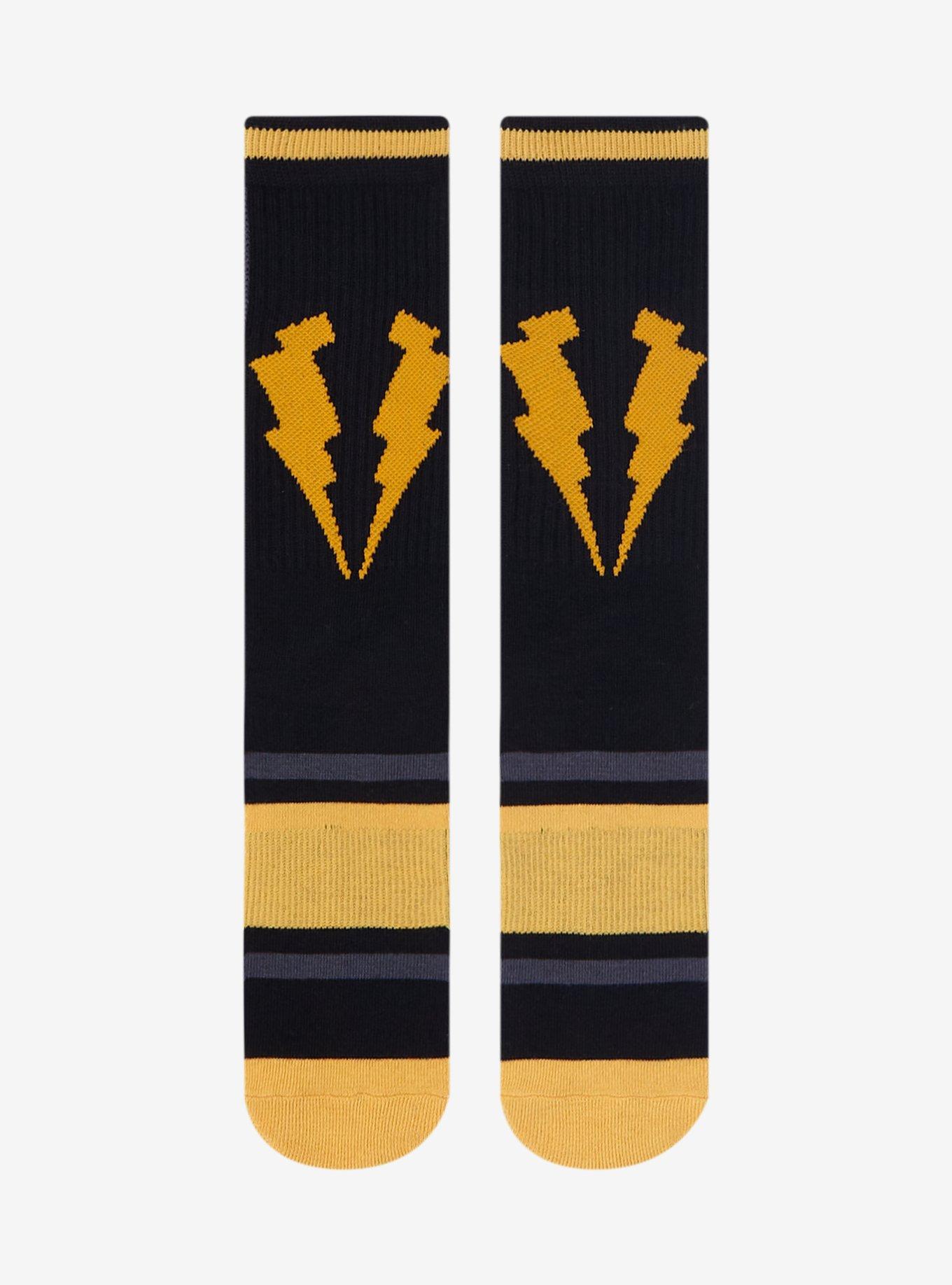 DC Comics Black Lightning Logo Crew Socks, , hi-res