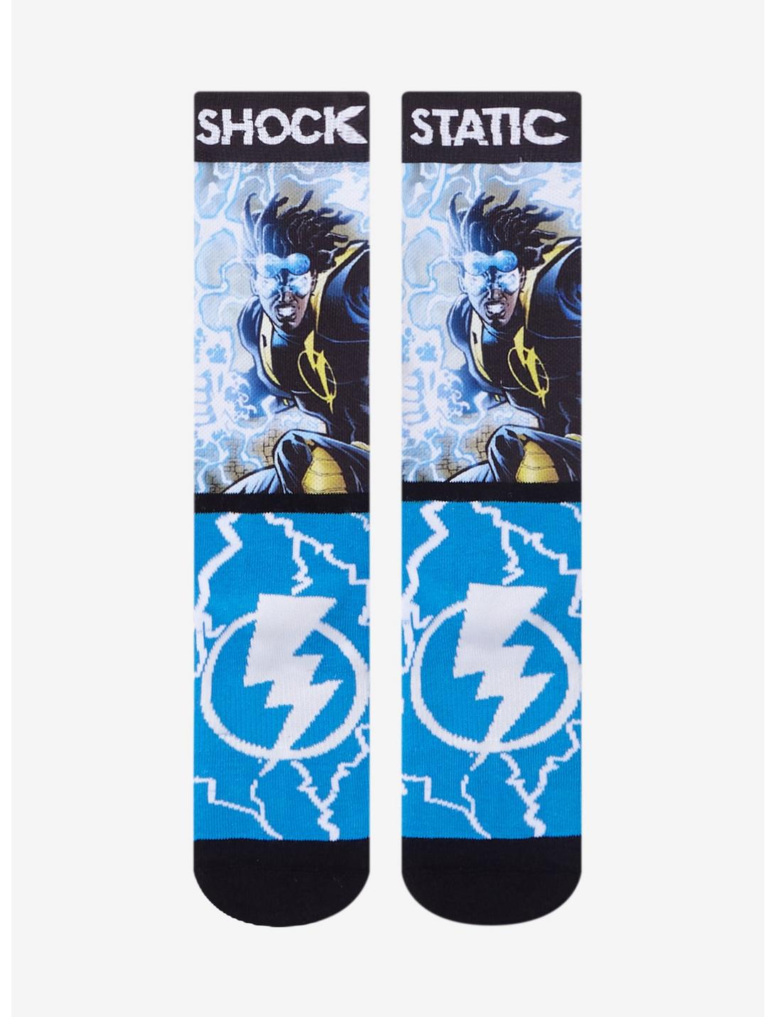 DC Comics Static Shock Glow-In-The-Dark Crew Socks, , hi-res