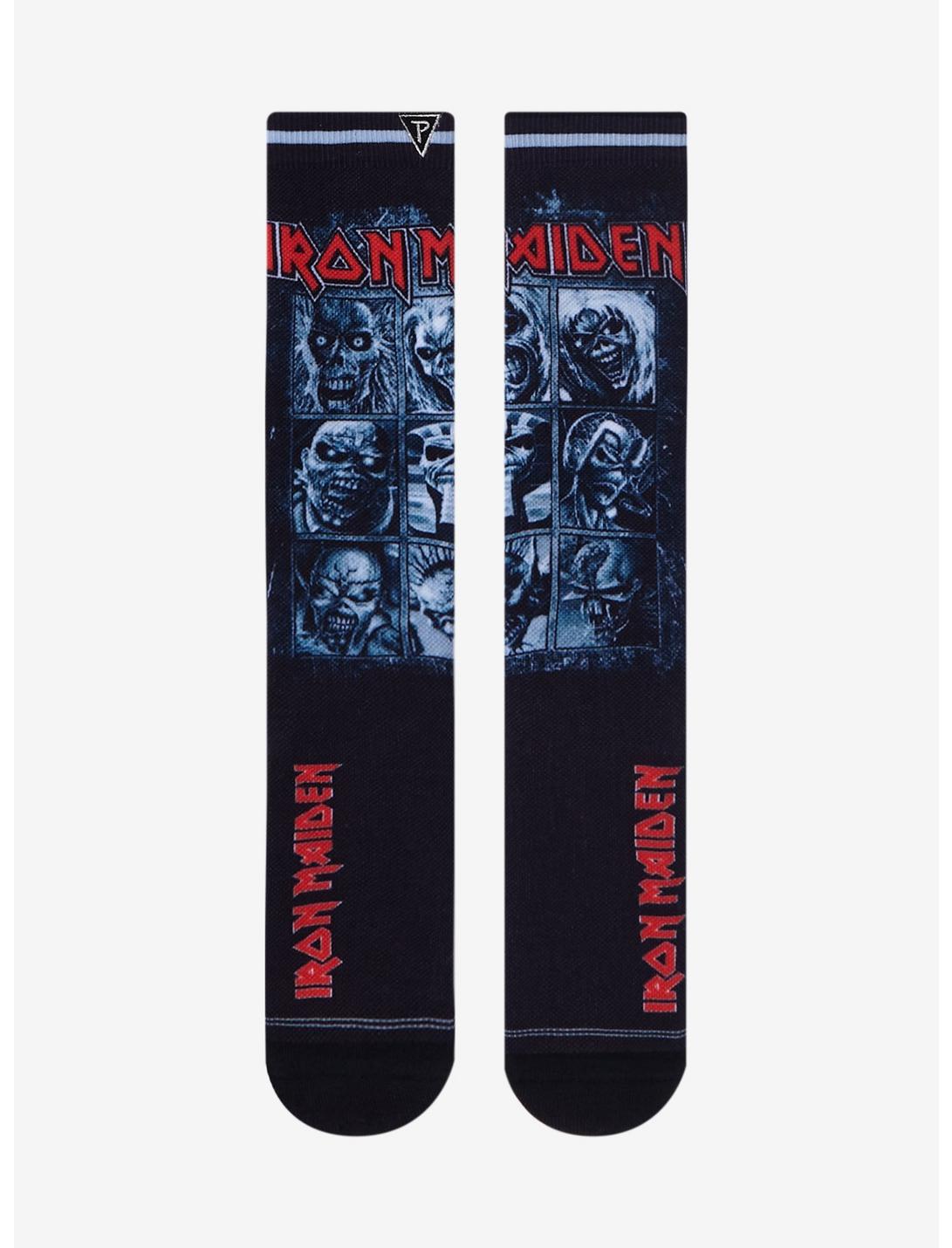 Perri's Iron Maiden Eddie Grid Crew Socks, , hi-res