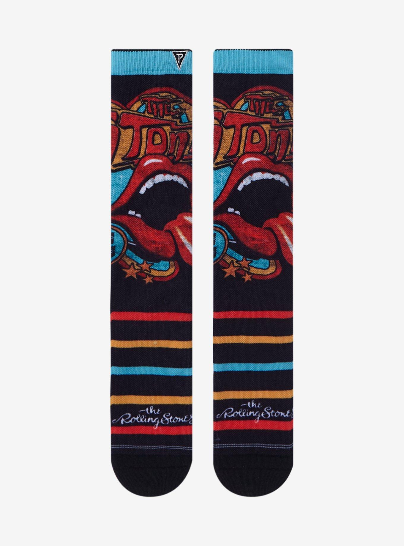 The Rolling Stones Tongue Stripe Crew Socks, , hi-res