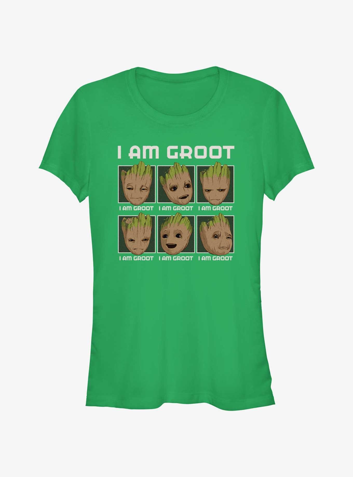 Marvel Guardians Of The Galaxy I Am Groot Faces Girls T-Shirt, KELLY, hi-res