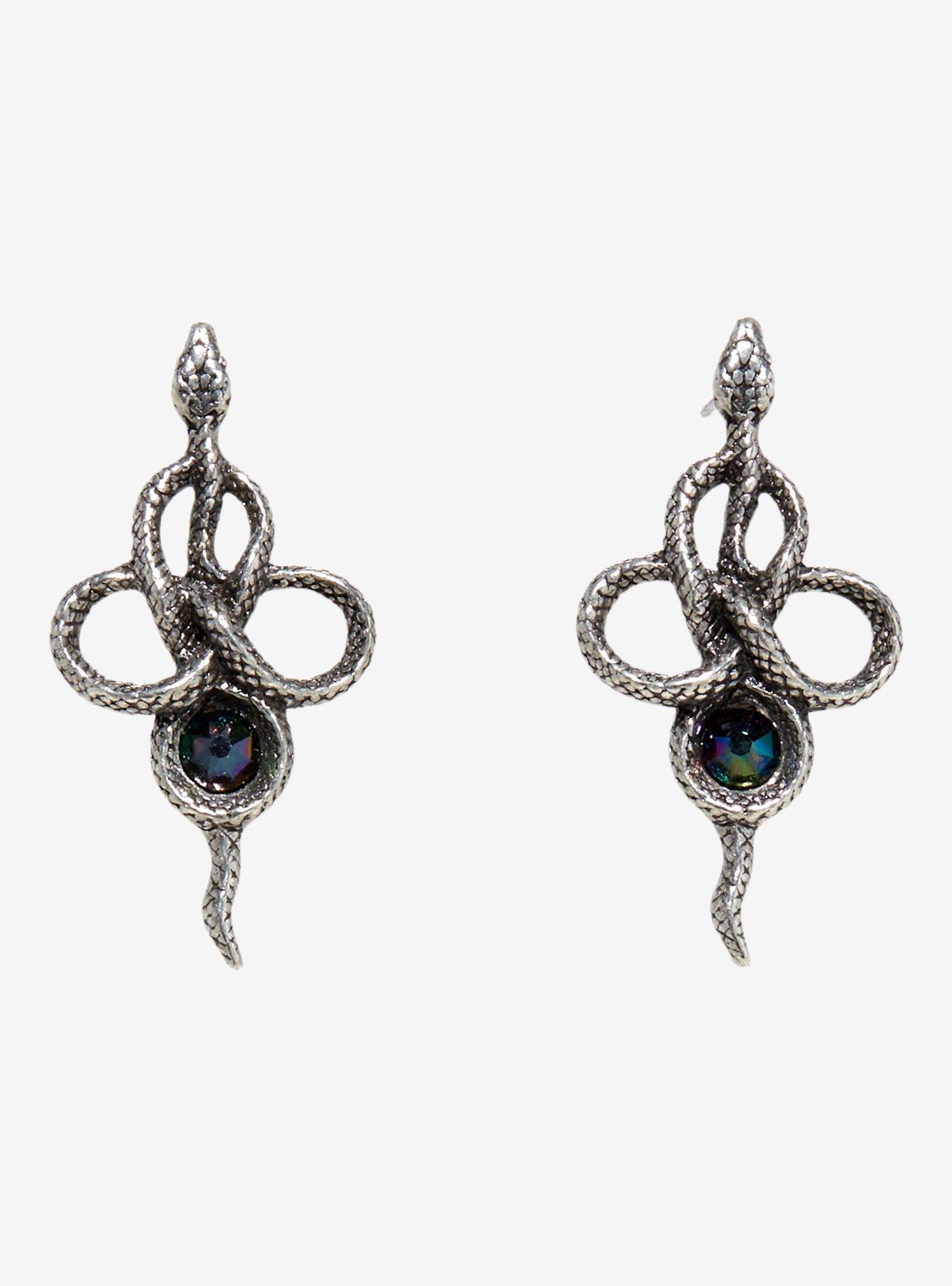 Alchemy Of England Tercia Serpent Earrings, , hi-res