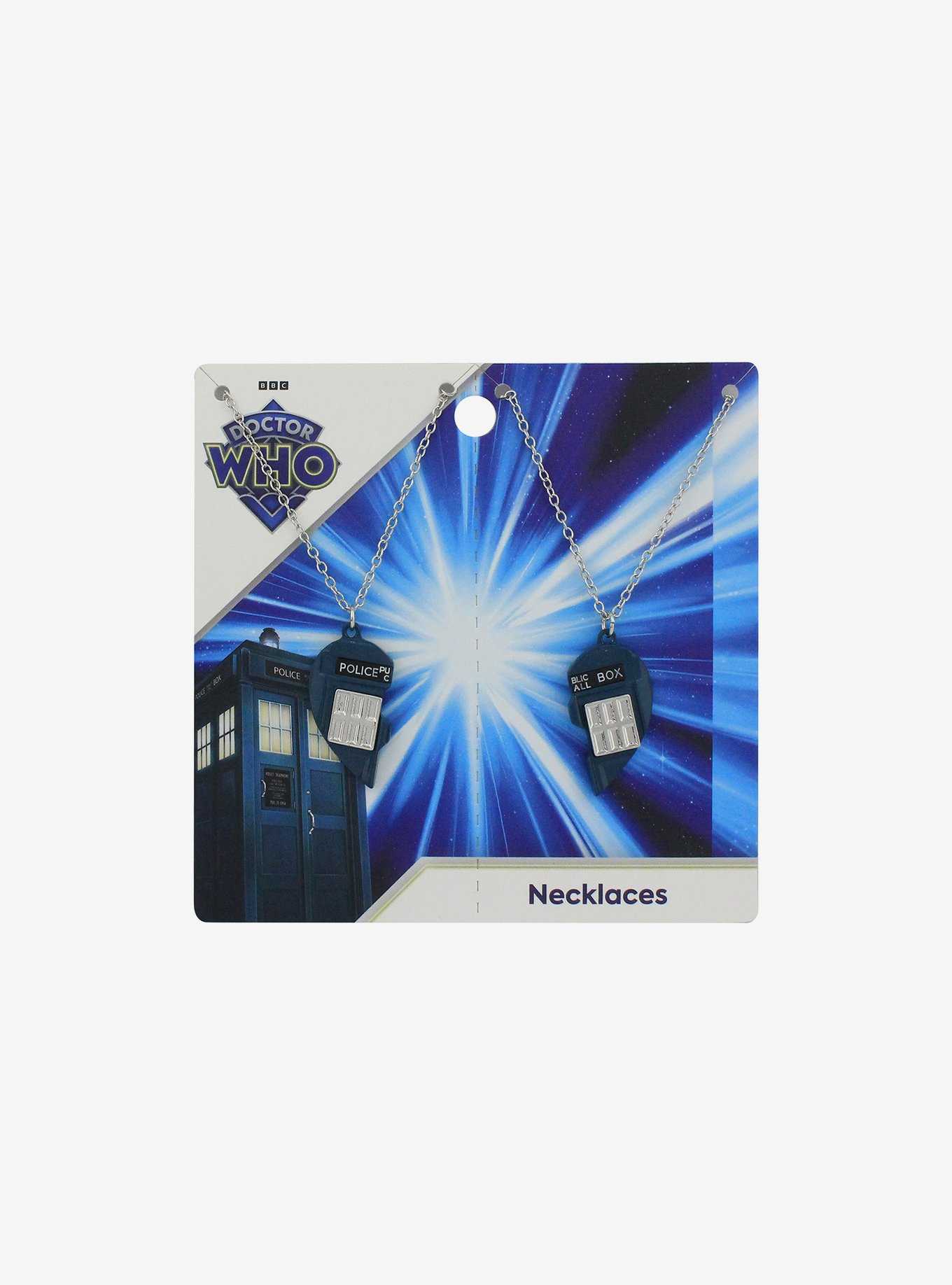 Doctor Who TARDIS Heart Best Friend Necklace Set, , hi-res