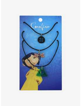 Coraline Button Dragonfly & Stone Necklace Set, , hi-res
