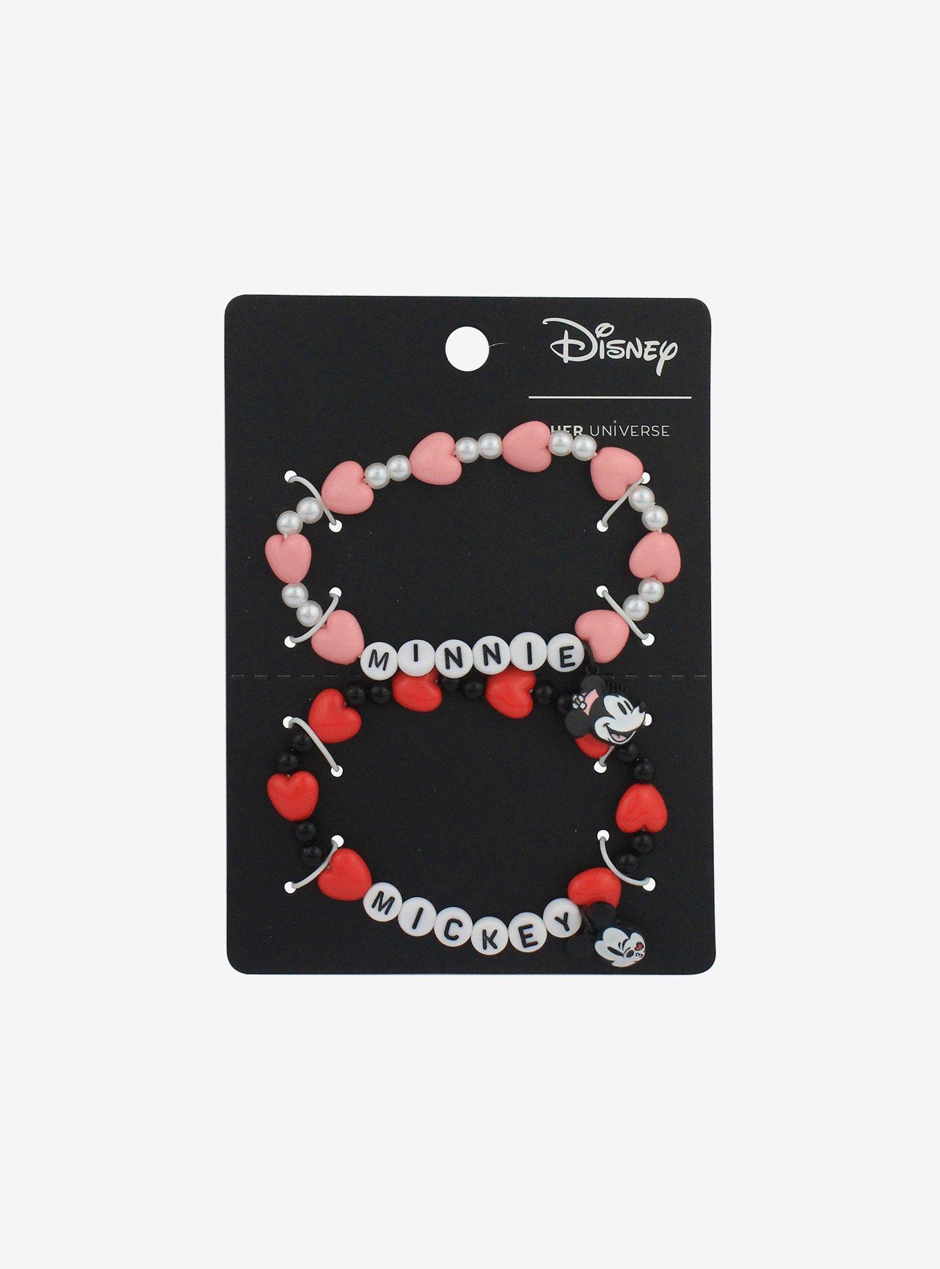 Disney Mickey Mouse & Minnie Mouse Best Friend Beaded Bracelet Set, , hi-res