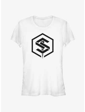 Marvel The Marvels Geometric Saber Logo Girls T-Shirt, , hi-res