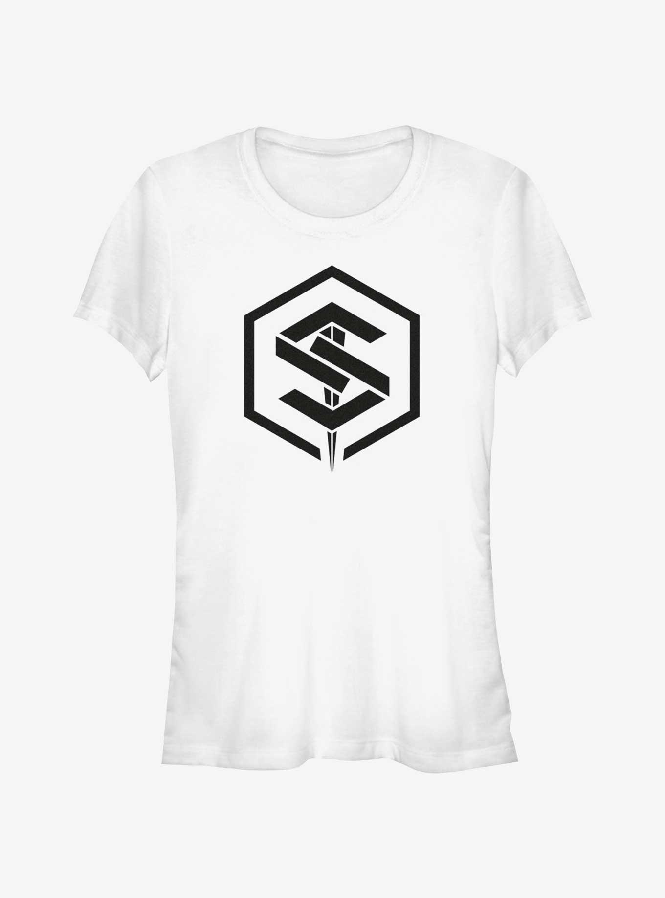 Marvel The Marvels Geometric Saber Logo Girls T-Shirt, , hi-res