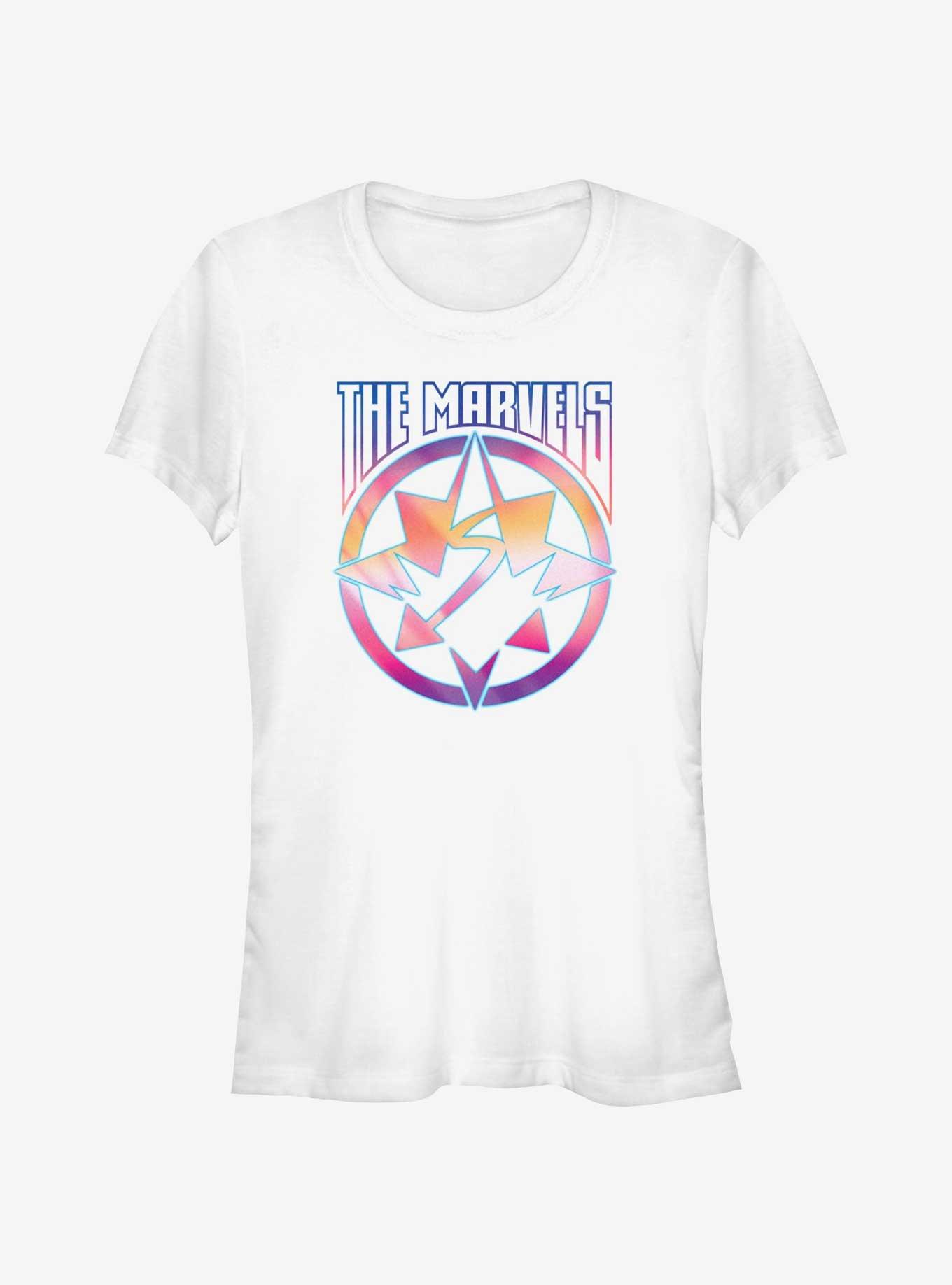 Marvel The Marvels Pastel Crest Girls T-Shirt, WHITE, hi-res