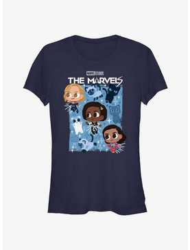 Marvel The Marvels Chibi Heroes Poster Girls T-Shirt, , hi-res