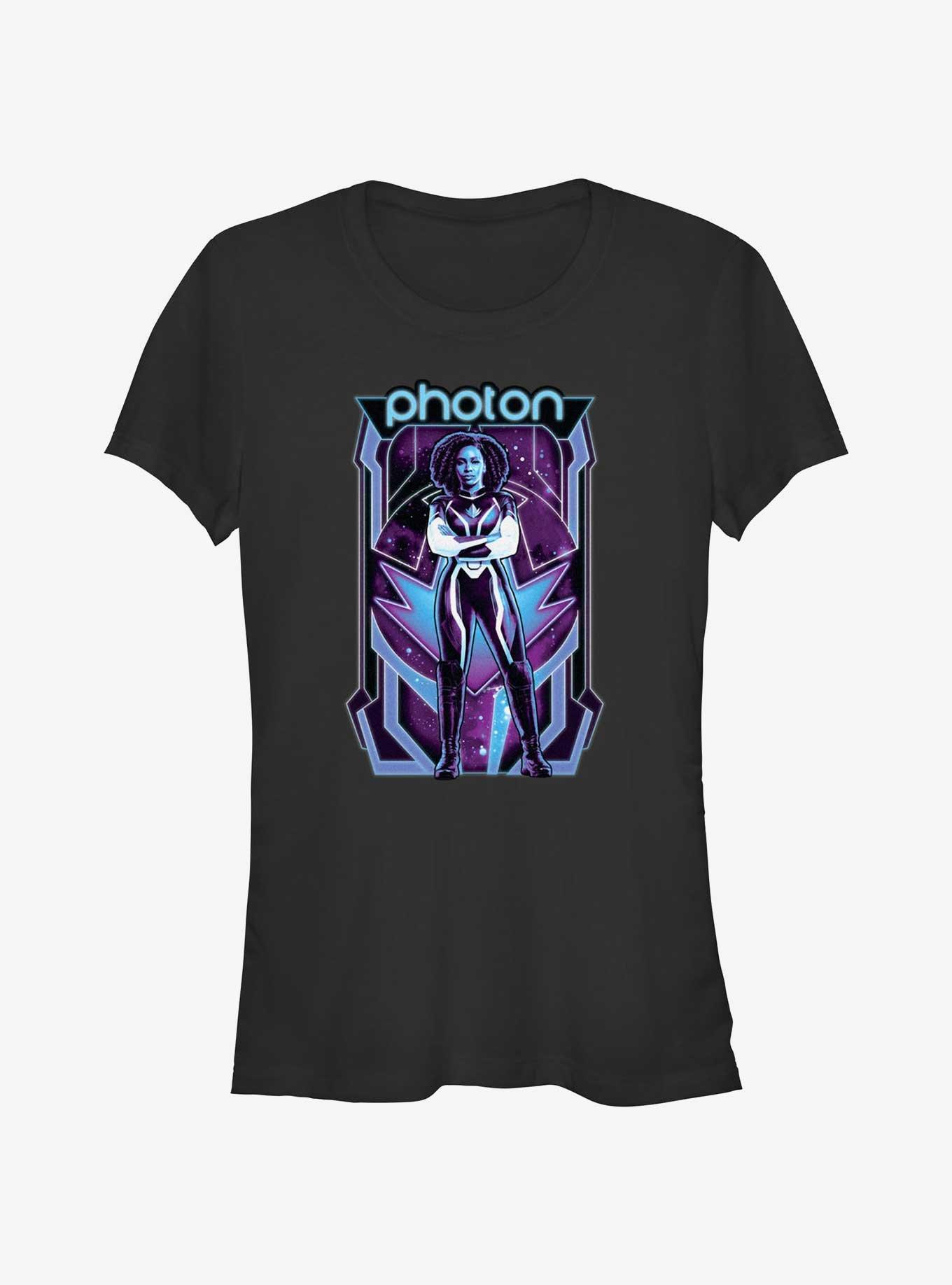 Marvel The Marvels Photon Poster Girls T-Shirt, BLACK, hi-res