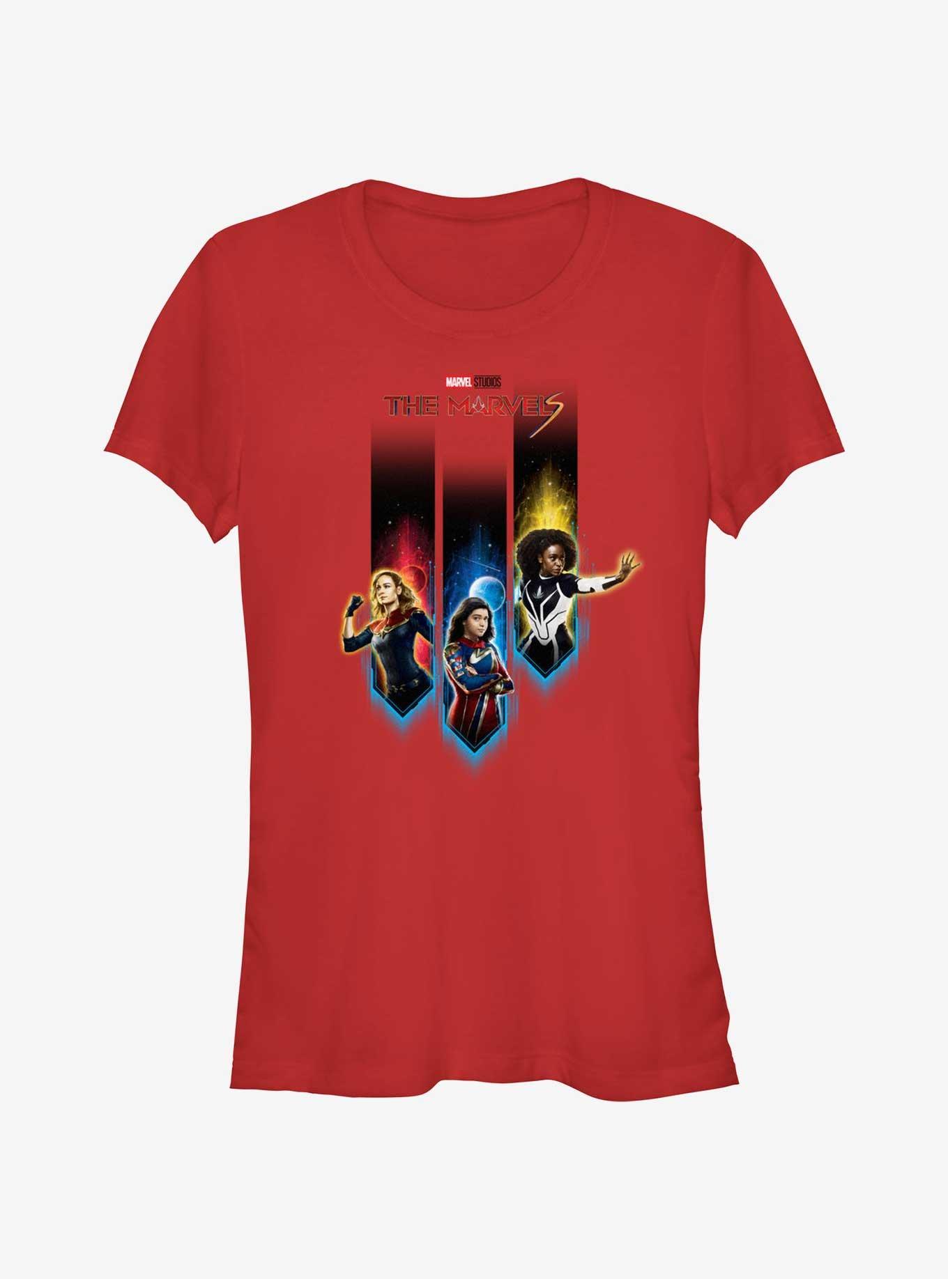 Marvel The Marvels Interplanetary Heroes Girls T-Shirt, RED, hi-res
