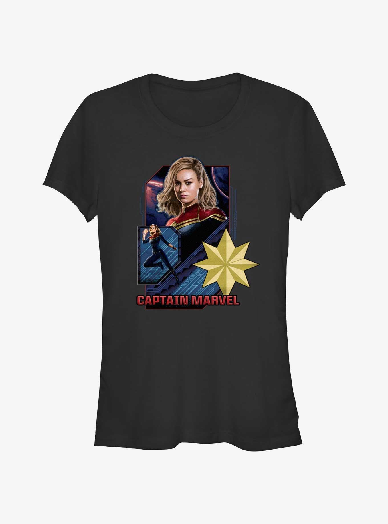 Marvel The Marvels Captain Marvel Badge Girls T-Shirt, , hi-res
