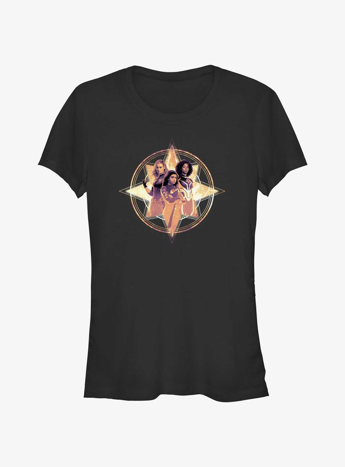 Marvel The Marvels Hero Lockup Girls T-Shirt