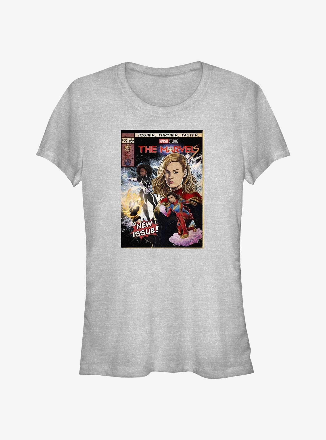 Marvel The Marvels Comic Book Cover Girls T-Shirt Hot Topic Web Exclusive, , hi-res