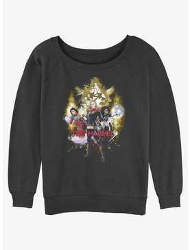 Marvel The Marvels Splatter Power Girls Slouchy Sweatshirt Hot Topic Web Exclusive, , hi-res