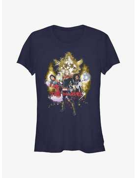 Marvel The Marvels Splatter Power Girls T-Shirt Hot Topic Web Exclusive, , hi-res