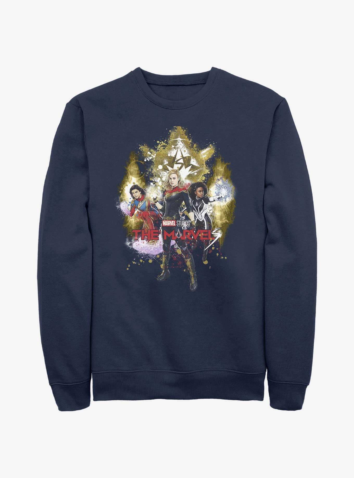 Marvel The Marvels Splatter Power Sweatshirt Hot Topic Web