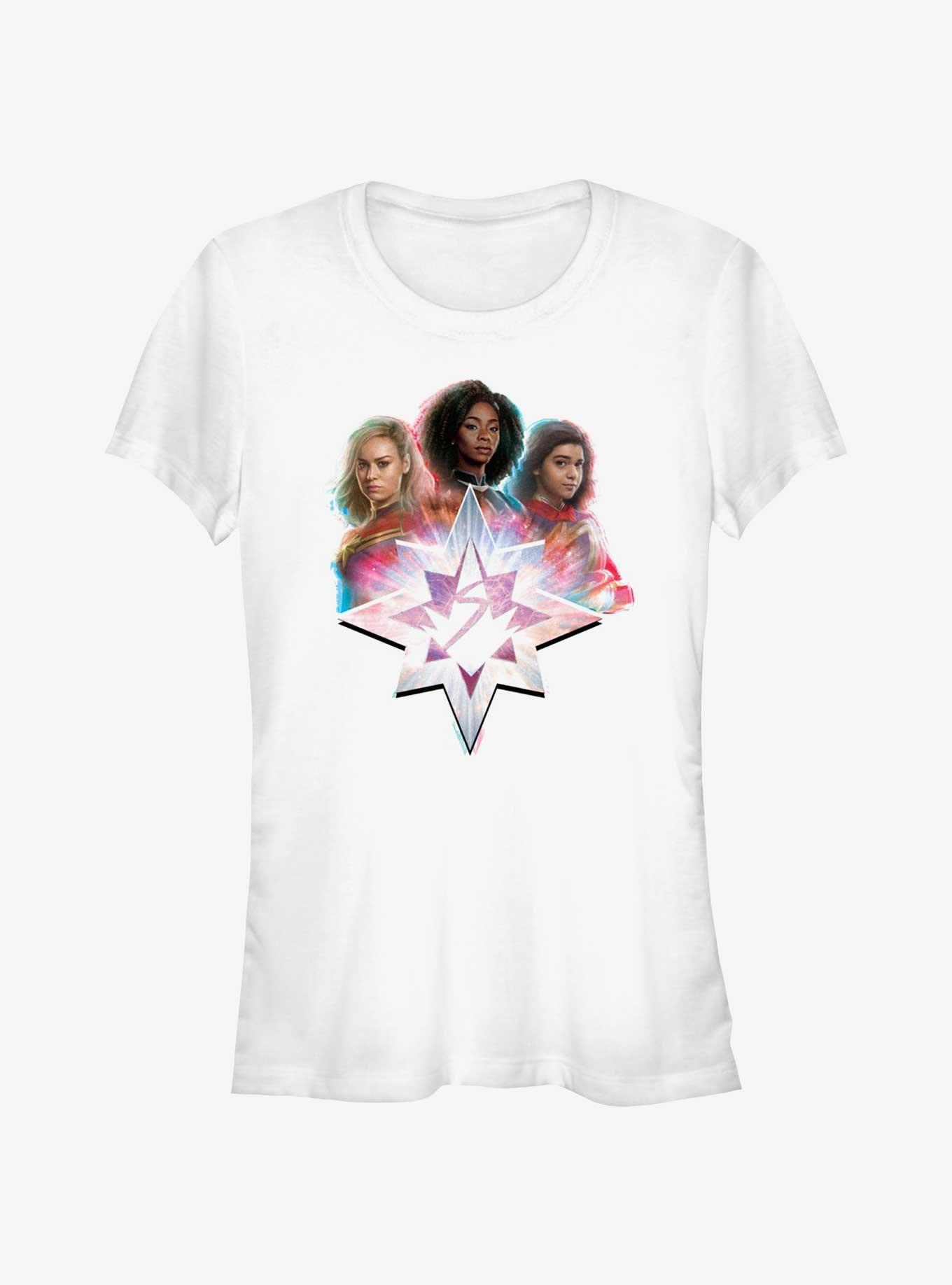 Marvel The Marvels Glitched Hero Girls T-Shirt, WHITE, hi-res