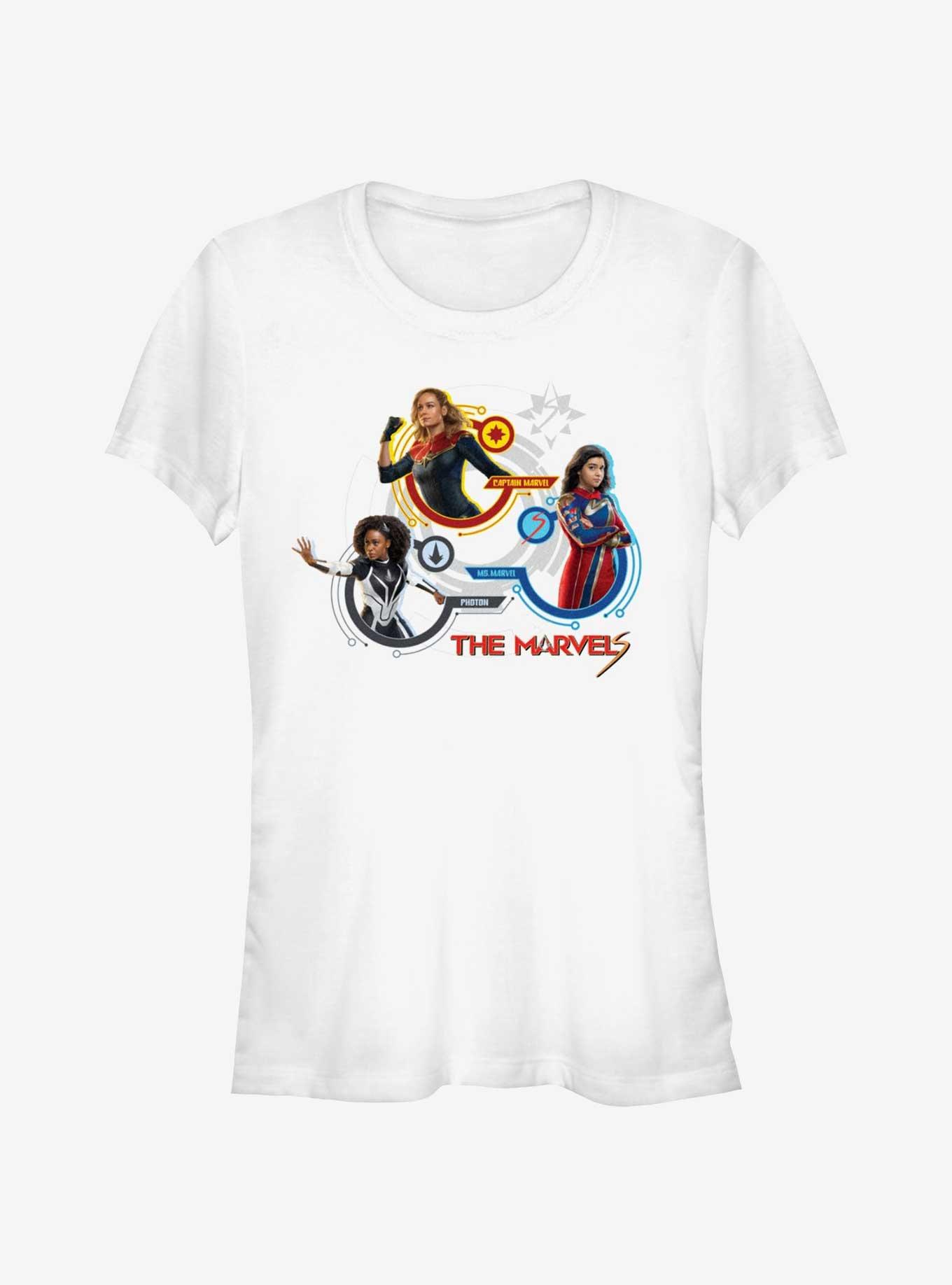Marvel The Marvels The Marvel Team Girls T-Shirt, WHITE, hi-res