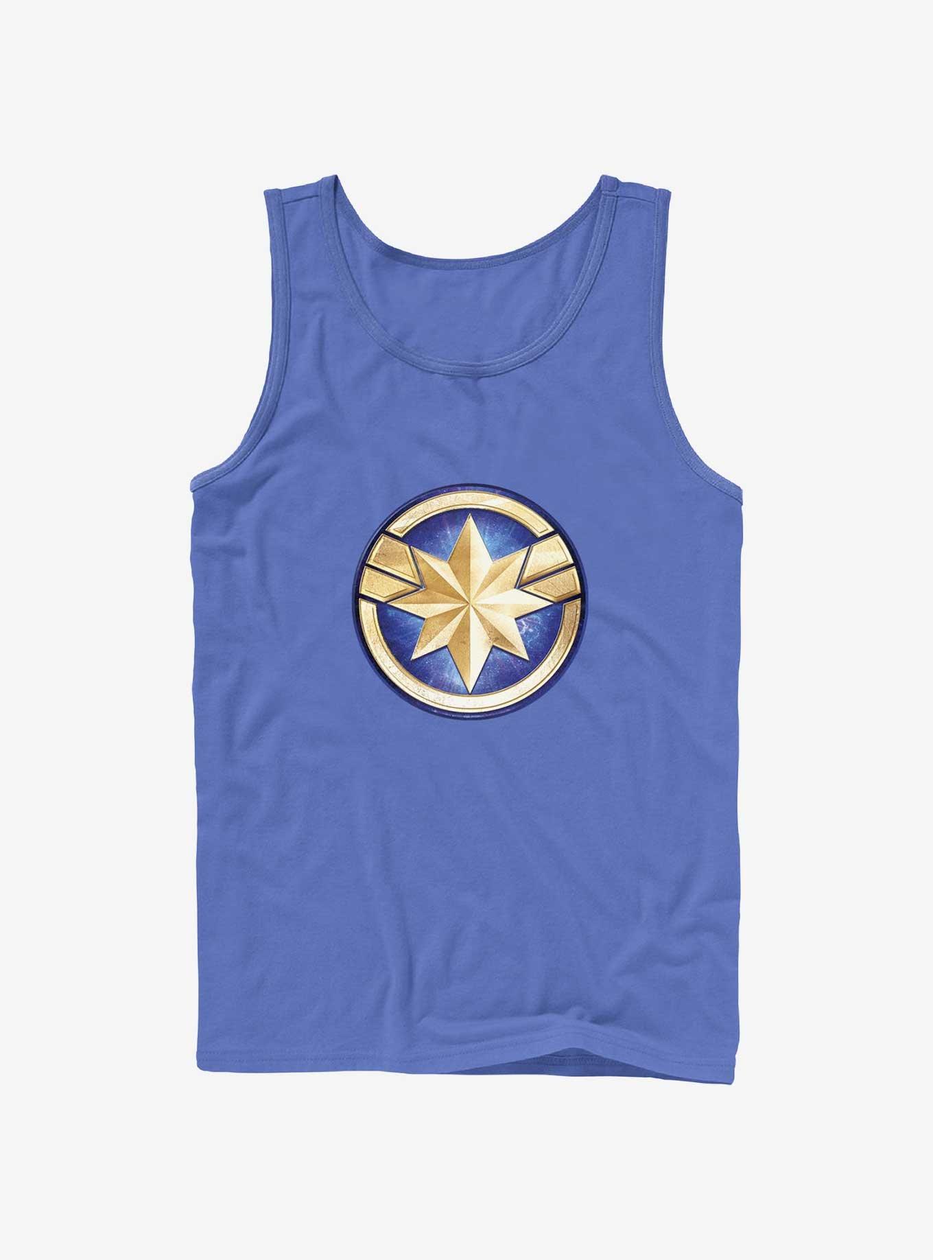 Marvel The Marvels Captain Marvel Logo Tank, ROYAL, hi-res