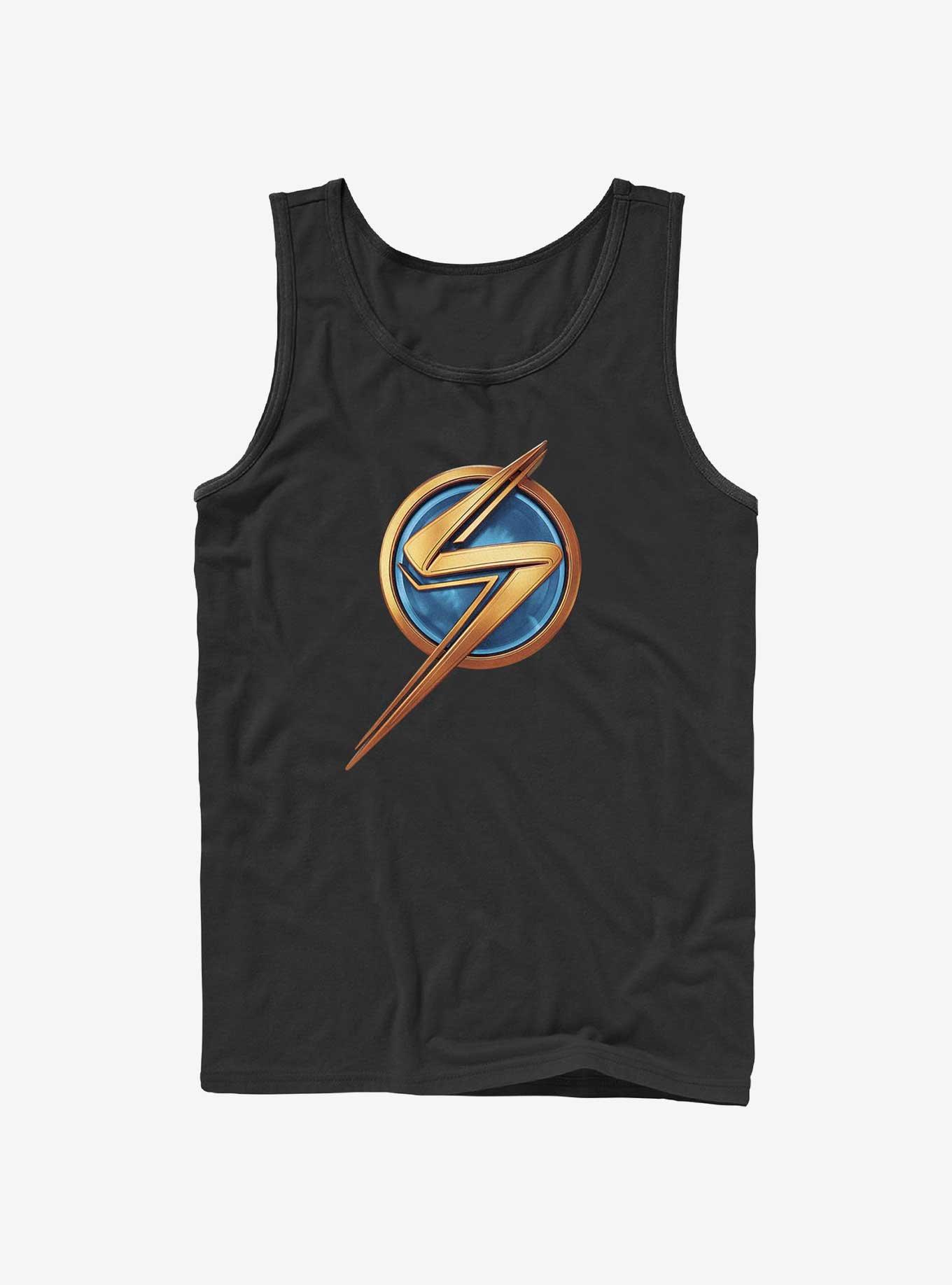 Marvel The Marvels Ms. Marvel Logo Tank, BLACK, hi-res