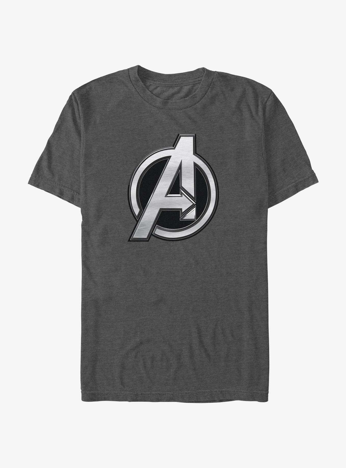 Marvel The Marvels Avengers Logo T-Shirt, CHAR HTR, hi-res