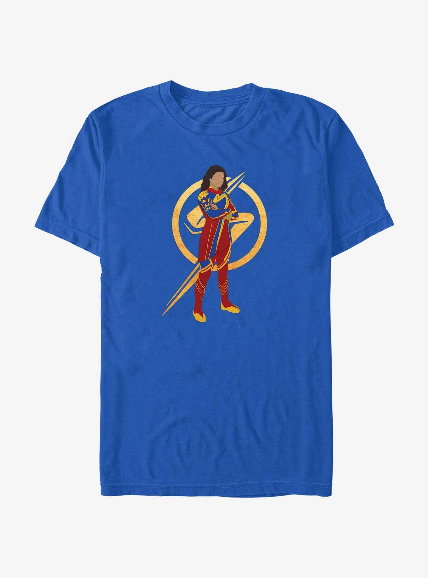 Marvel The Marvels Ms. Marvel Silhouette T-Shirt, ROYAL, hi-res