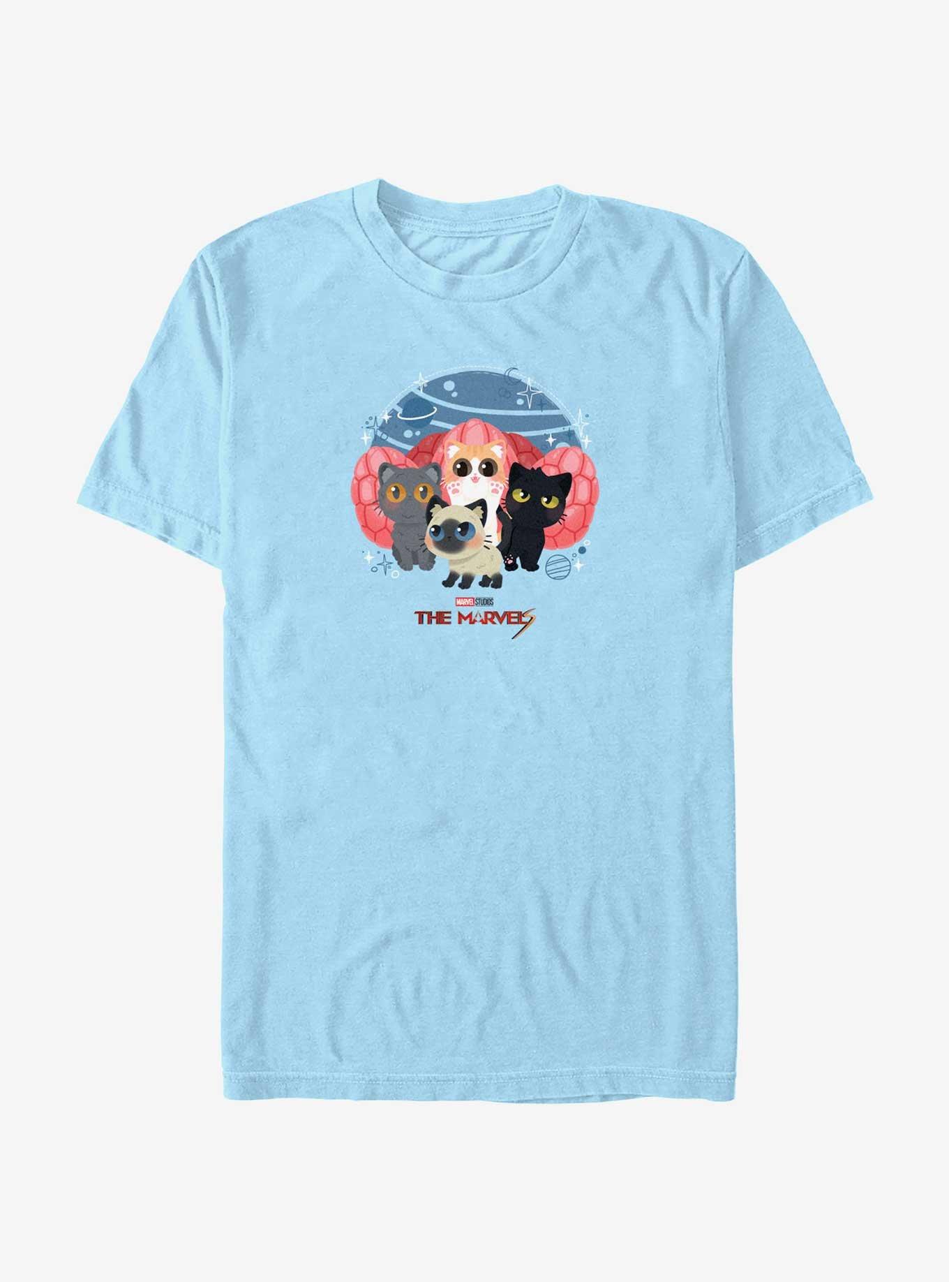 Marvel The Marvels Flerkittens Group T-Shirt, LT BLUE, hi-res