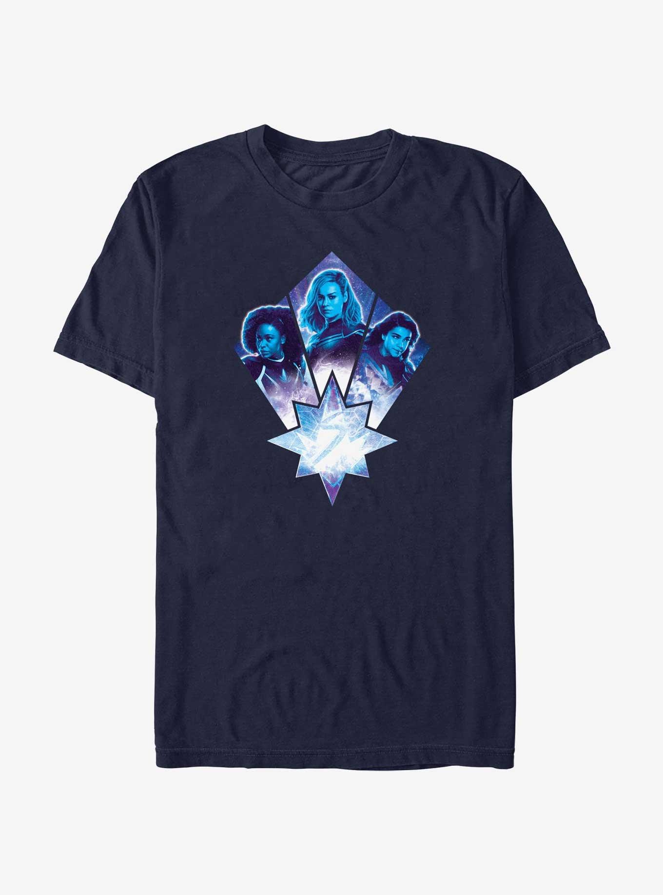 Marvel The Marvels Trio Team Badge T-Shirt, , hi-res