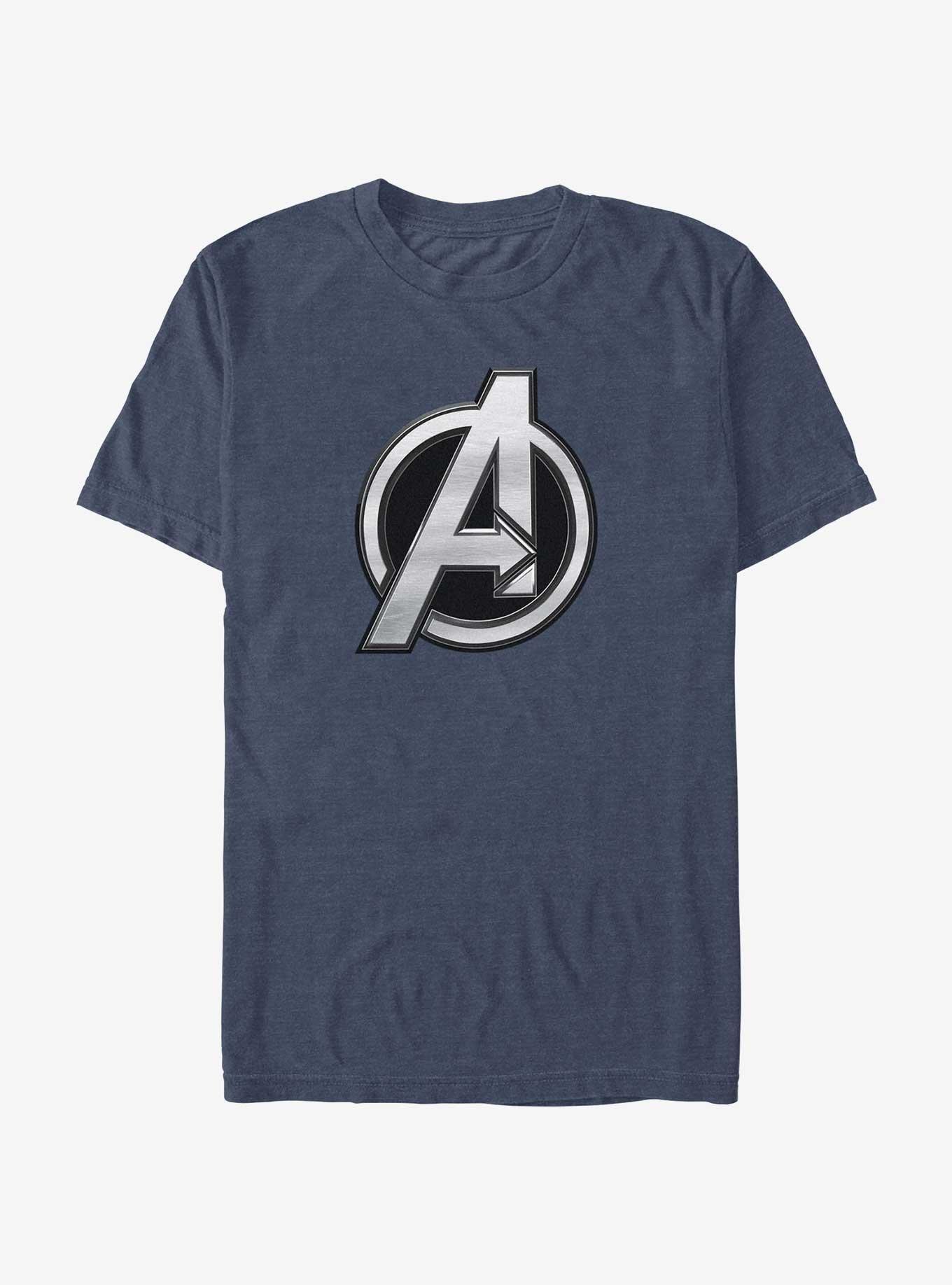 Marvel The Marvels Avengers Logo T-Shirt, NAVY HTR, hi-res
