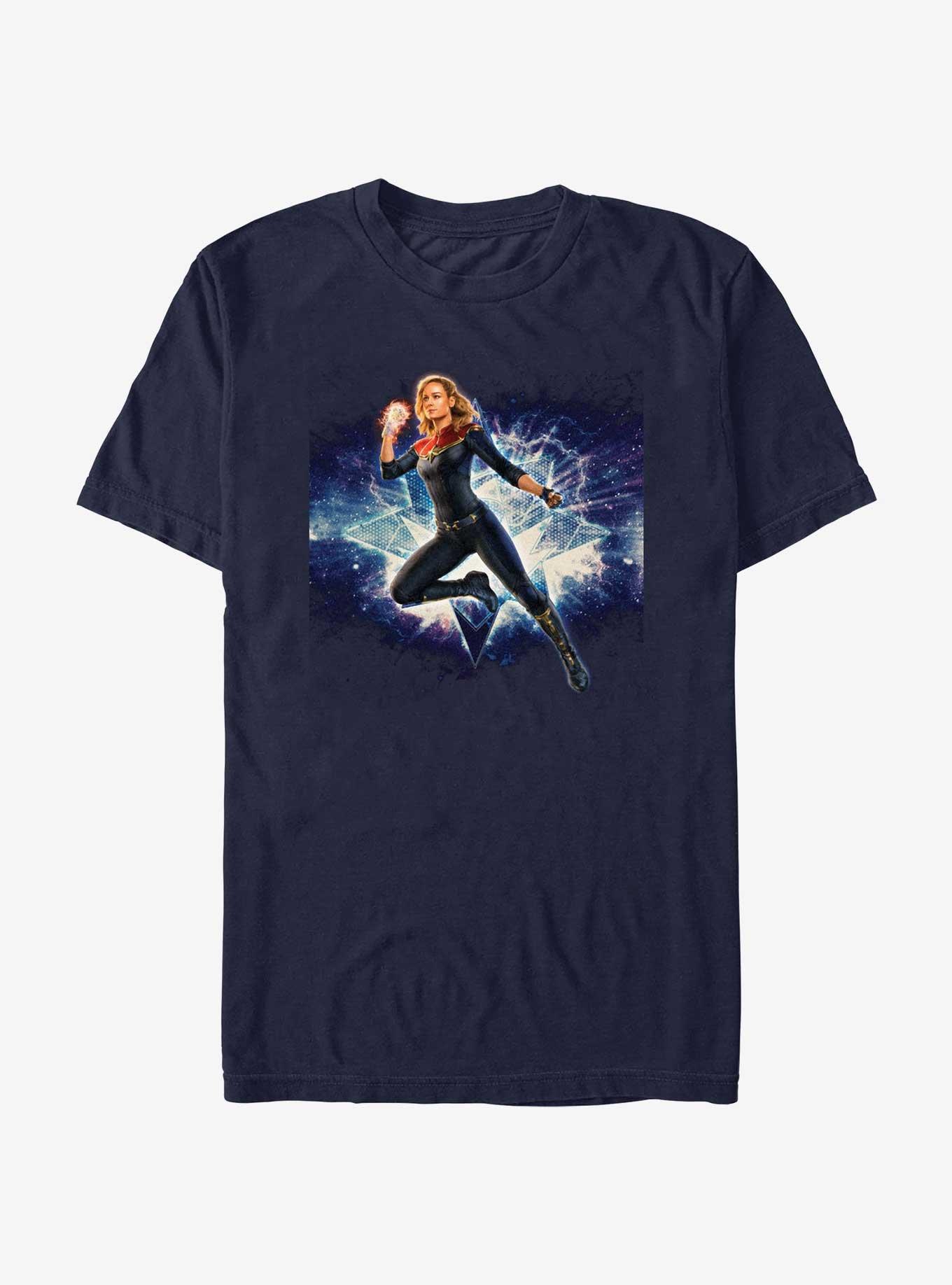 Marvel The Marvels Galactic Hero Captain Marvel T-Shirt