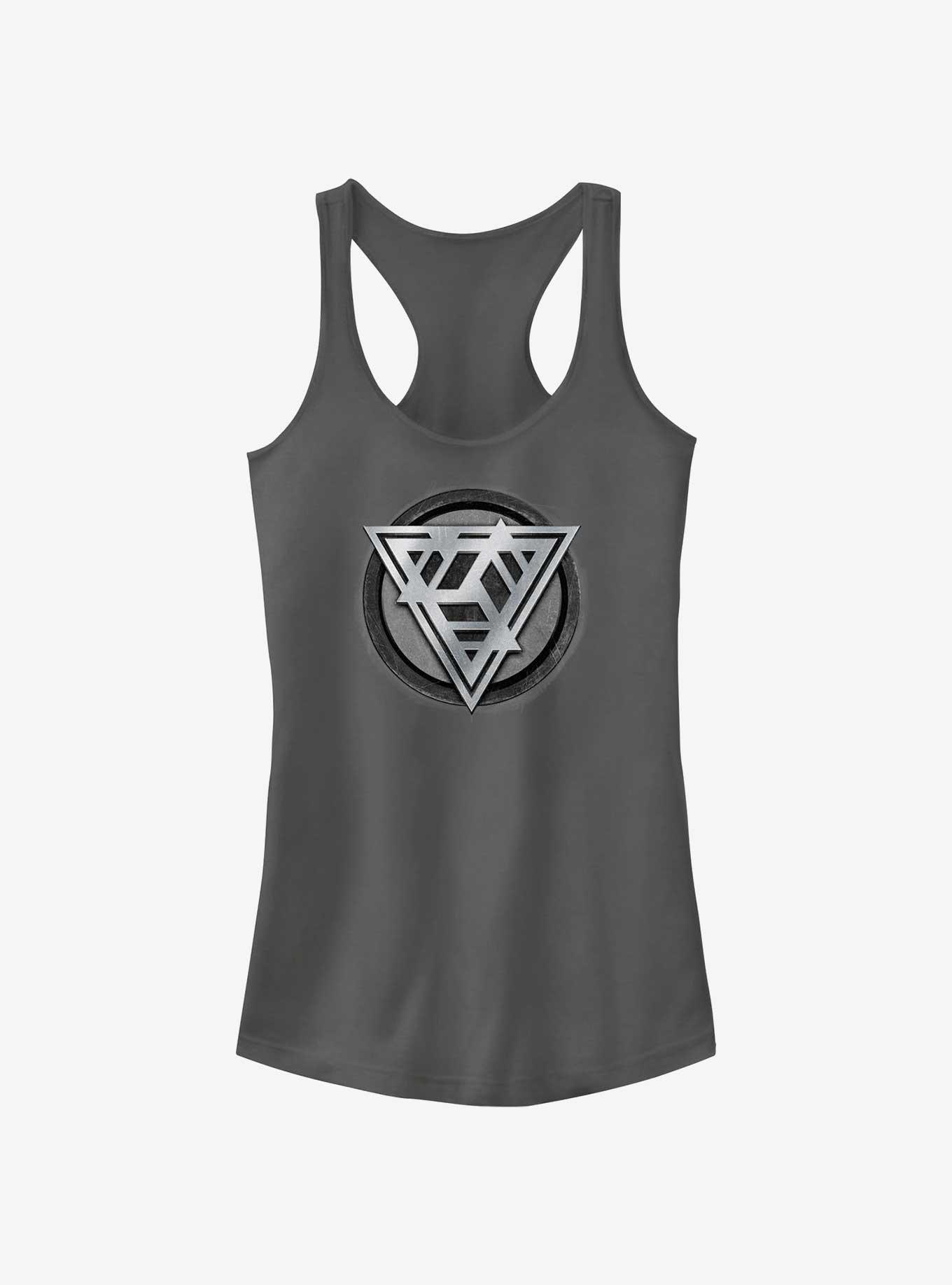 Marvel The Marvels Kree Empire Logo Girls Tank, CHARCOAL, hi-res