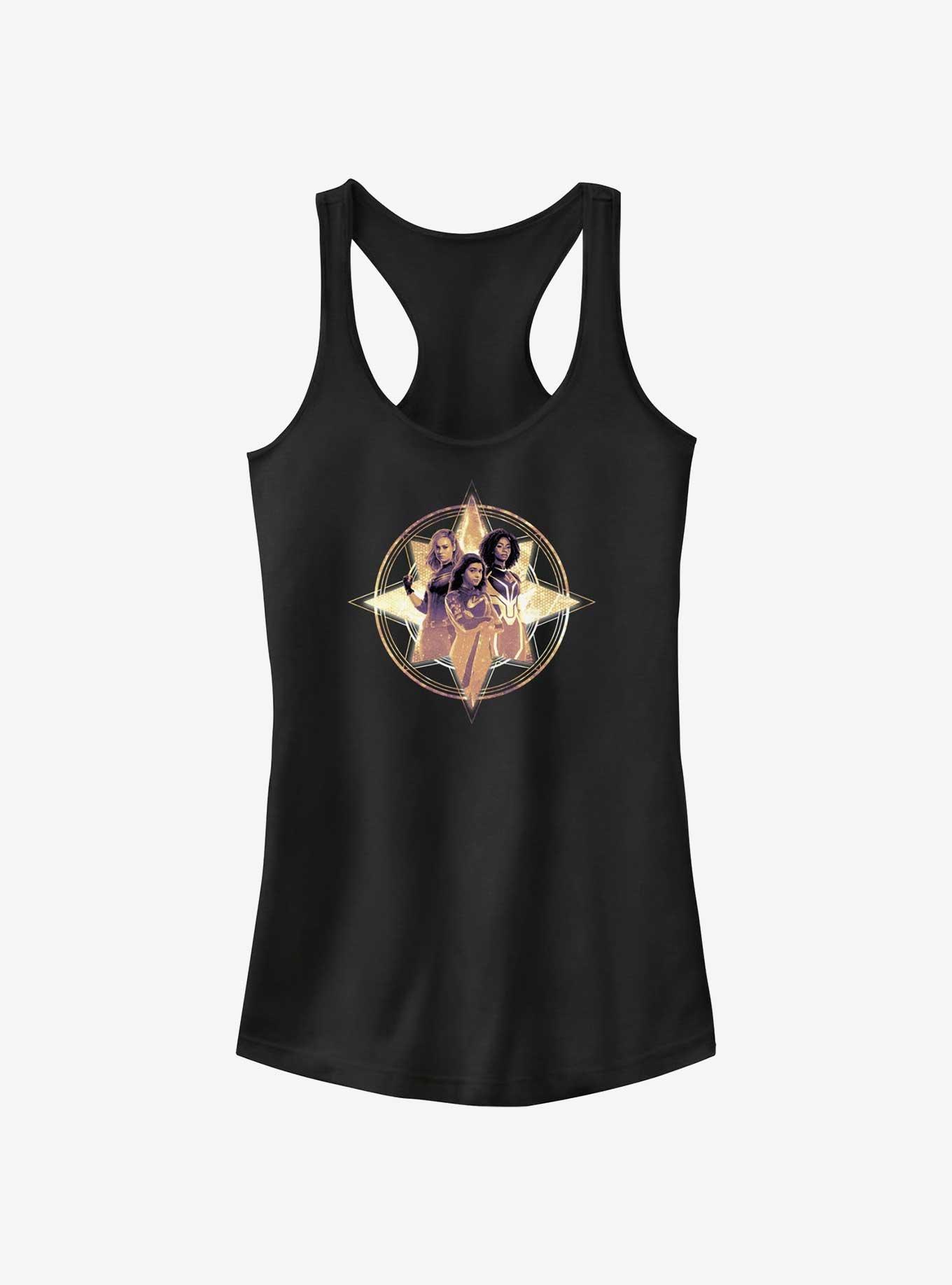 Marvel The Marvels Hero Lockup Girls Tank, BLACK, hi-res