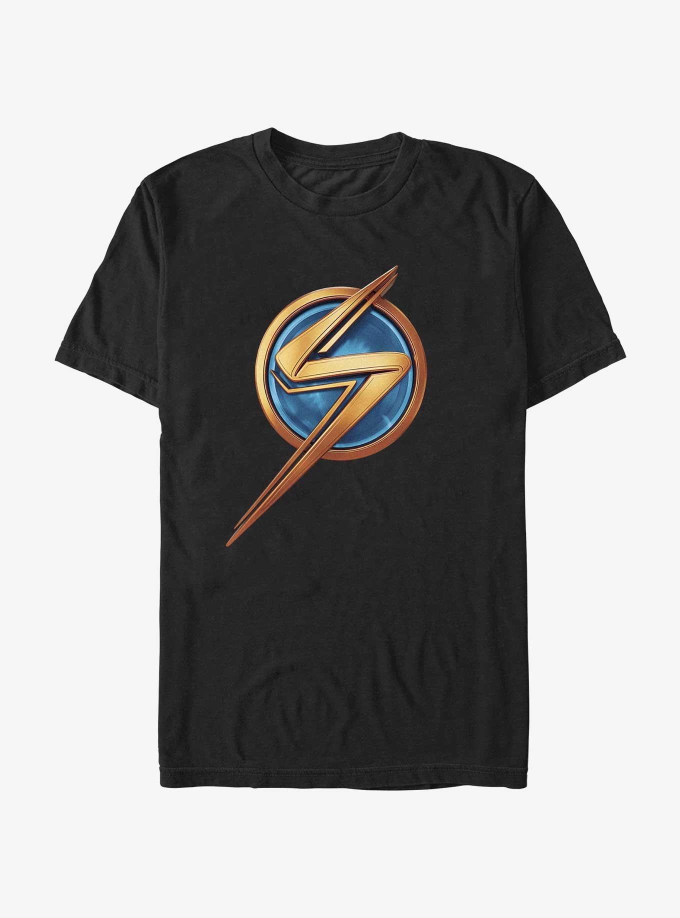 Marvel The Marvels Ms. Marvel Logo T-Shirt, BLACK, hi-res