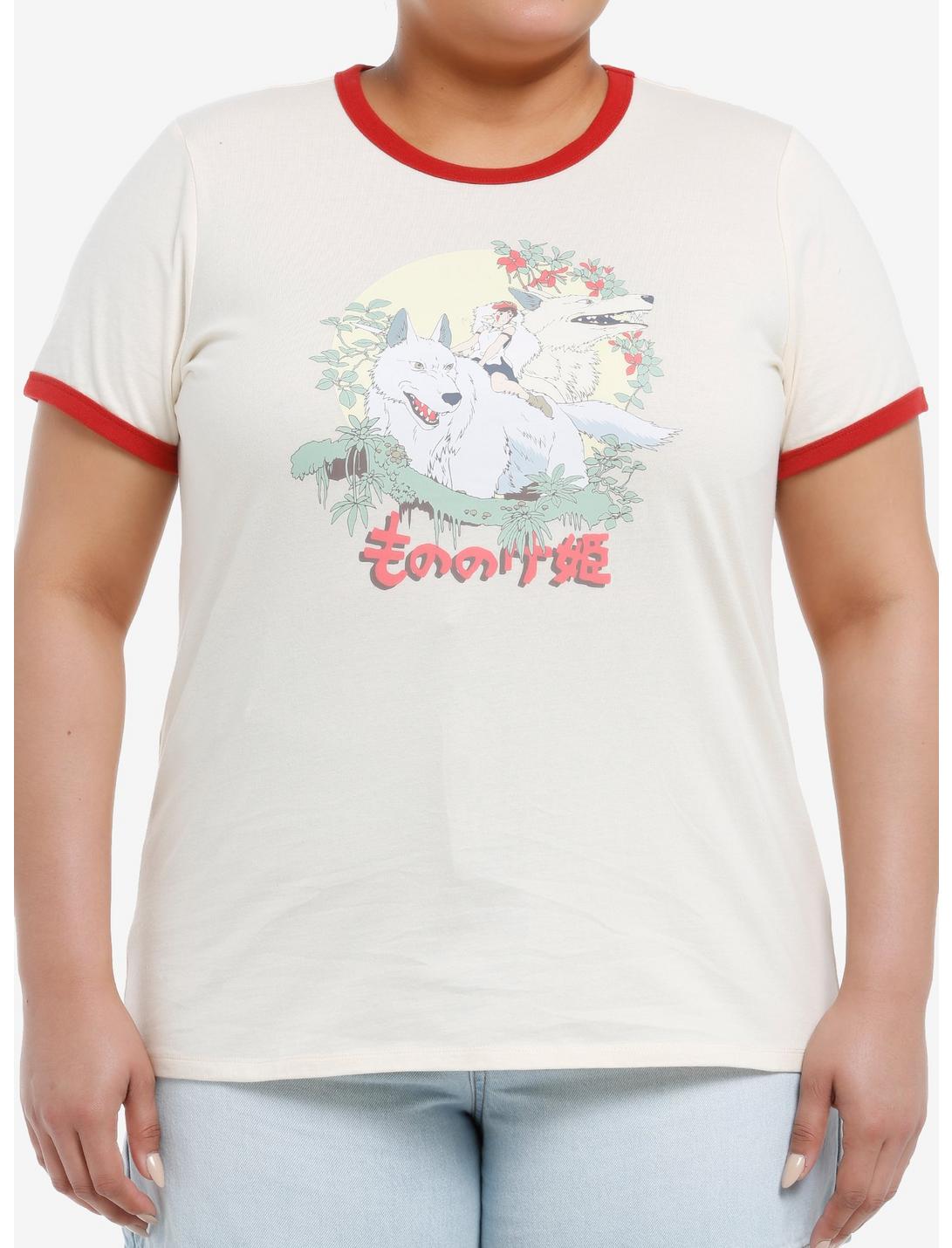 Her Universe Studio Ghibli® Princess Mononoke Ringer T-Shirt Plus Size, MULTI, hi-res