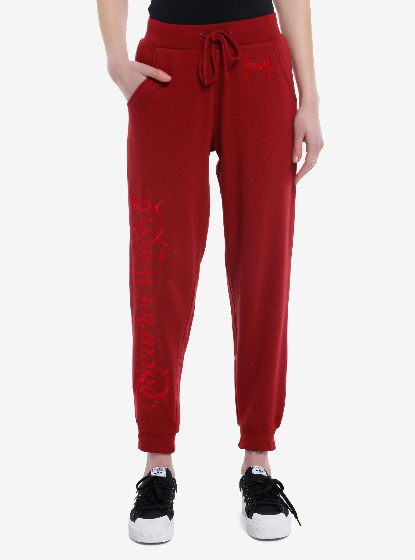 Her Universe Marvel Scarlet Witch Tiara Jogger Pants Her Universe Exclusive, BURGUNDY, hi-res