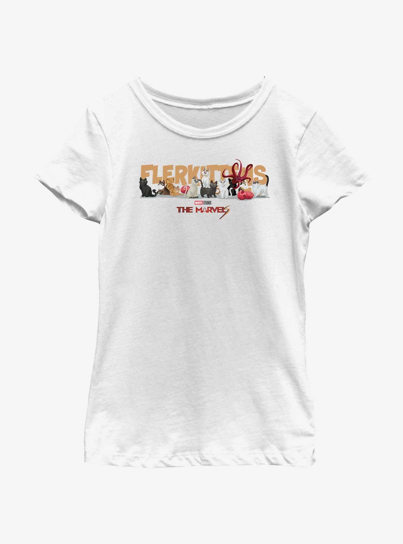 Marvel The Marvels Flerkittens Youth Girls T-Shirt, WHITE, hi-res