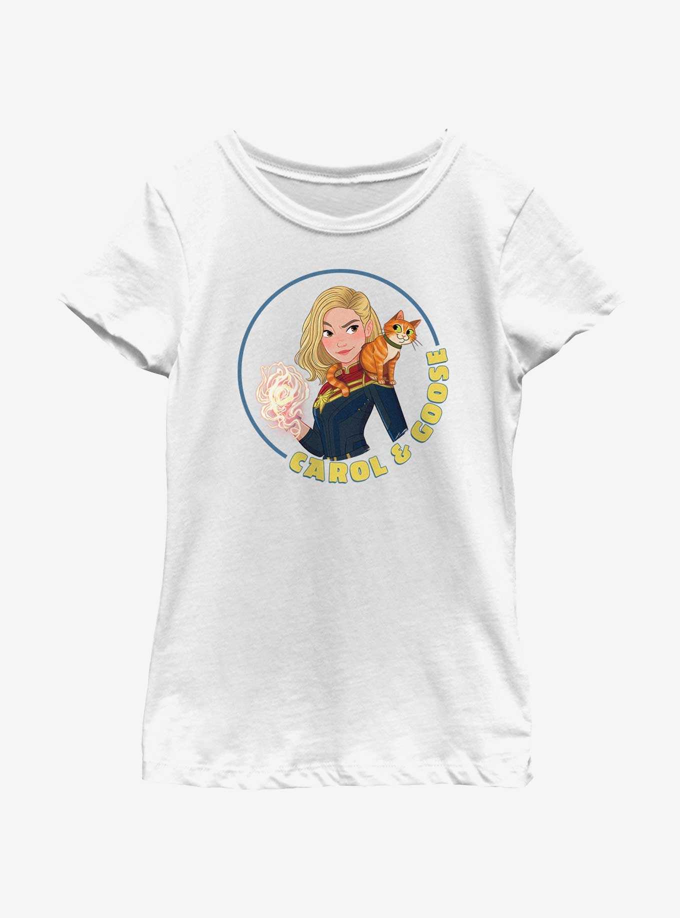 Marvel The Marvels Carol And Goose Youth Girls T-Shirt, , hi-res